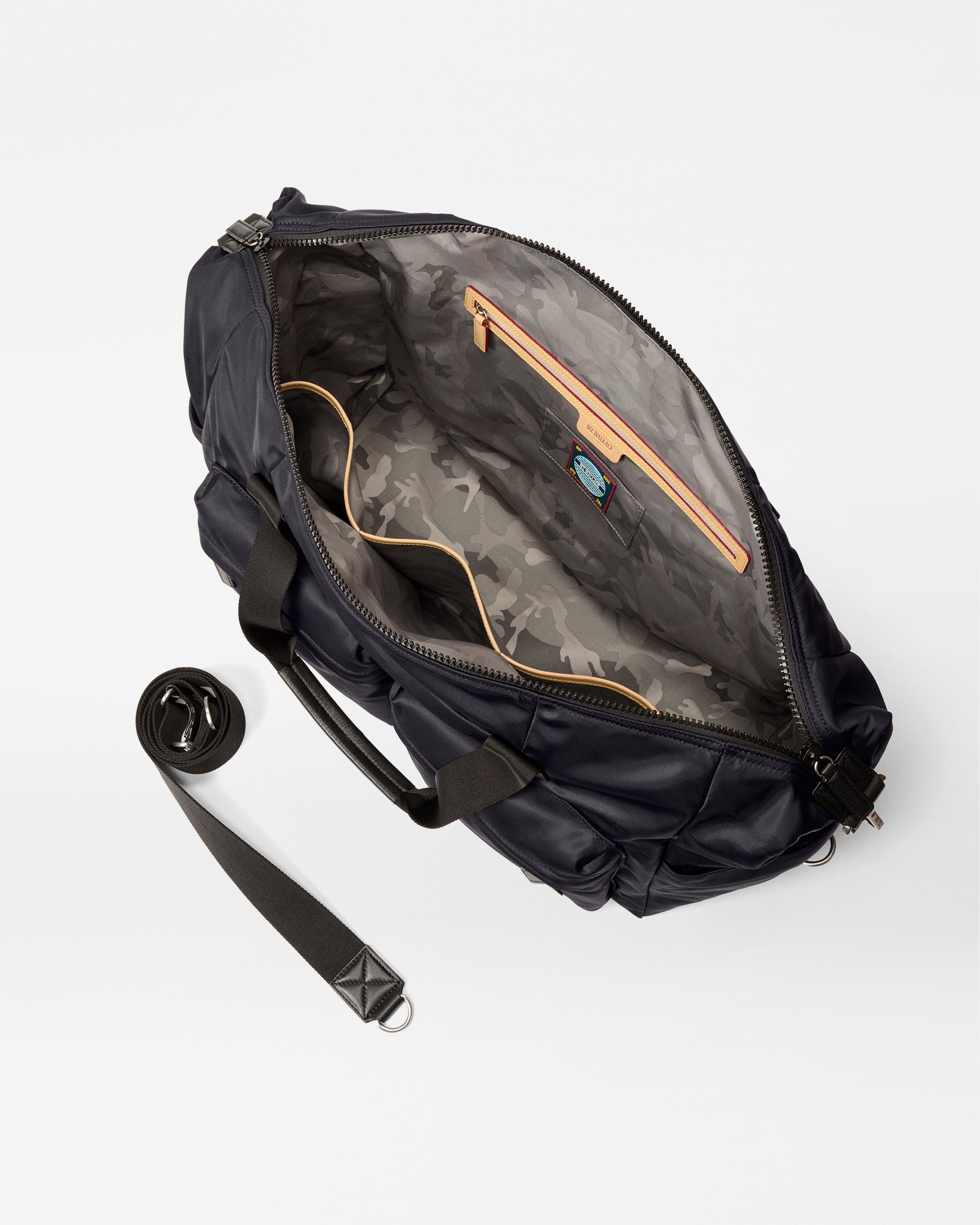 Black Large Bleecker Travel Duffle Bag - Spacious Carry-On Luggage for Weekend Trips & Gym Essentials | Perfect for Business Travel, Vacation & Sports Gear Storage