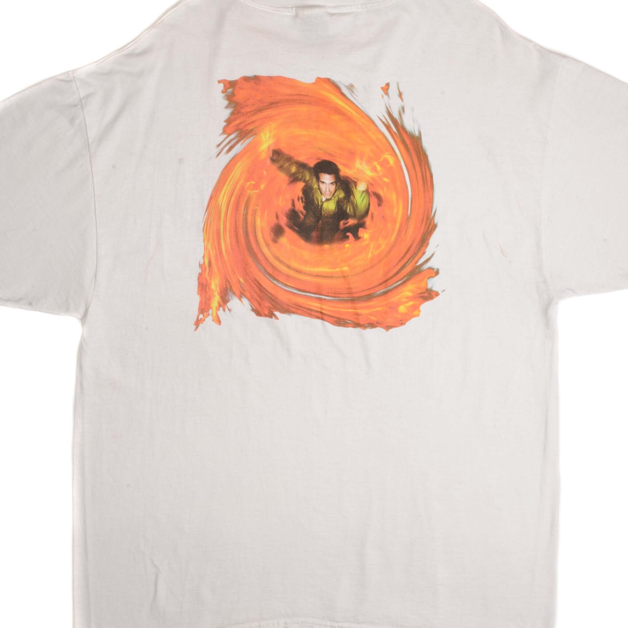 Vintage David Copperfield Tornado of Fire Graphic Tee Shirt - Size XL - Retro Magic Show Merchandise for Fans & Collectors - Perfect for Casual Wear, Concerts & Themed Parties