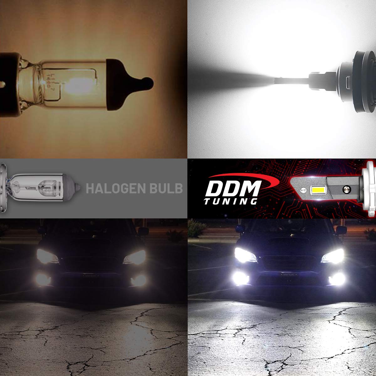 DDM Tuning Saber 55W ProX Accu/V2 LED Light Kit - 12,500LM, 6000K Cool White, Pair (D1/D2/D3/D4) - High Performance Off-Road Lighting for Trucks, Jeeps & ATVs - Perfect for Night Driving, Camping & Outdoor Adventures