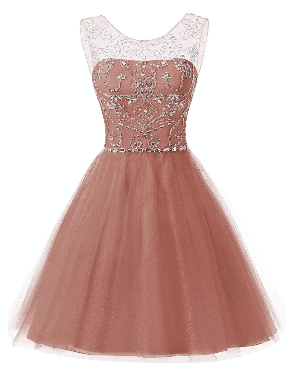 Elegant Short Prom Dresses with Beading - Homecoming & Cocktail Party Tulle Dresses for Teens | Perfect for School Dances, Formal Events & Special Occasions