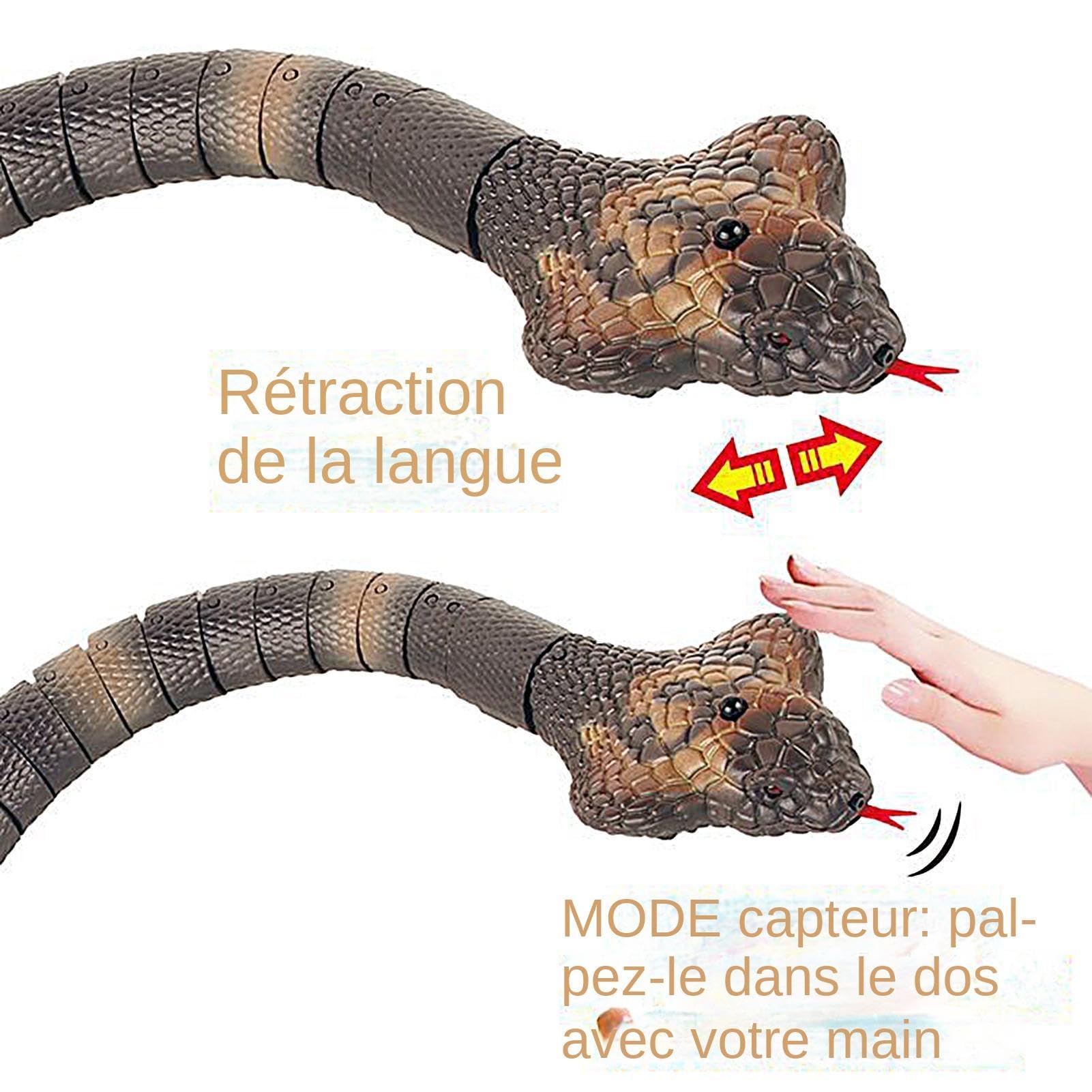 Remote Control Electric Snake Toy - Smart RC Animal Toy with Dual Sensor & Obstacle Avoidance for Kids & Adults - Perfect for Halloween Pranks, Pet Training & Interactive Play