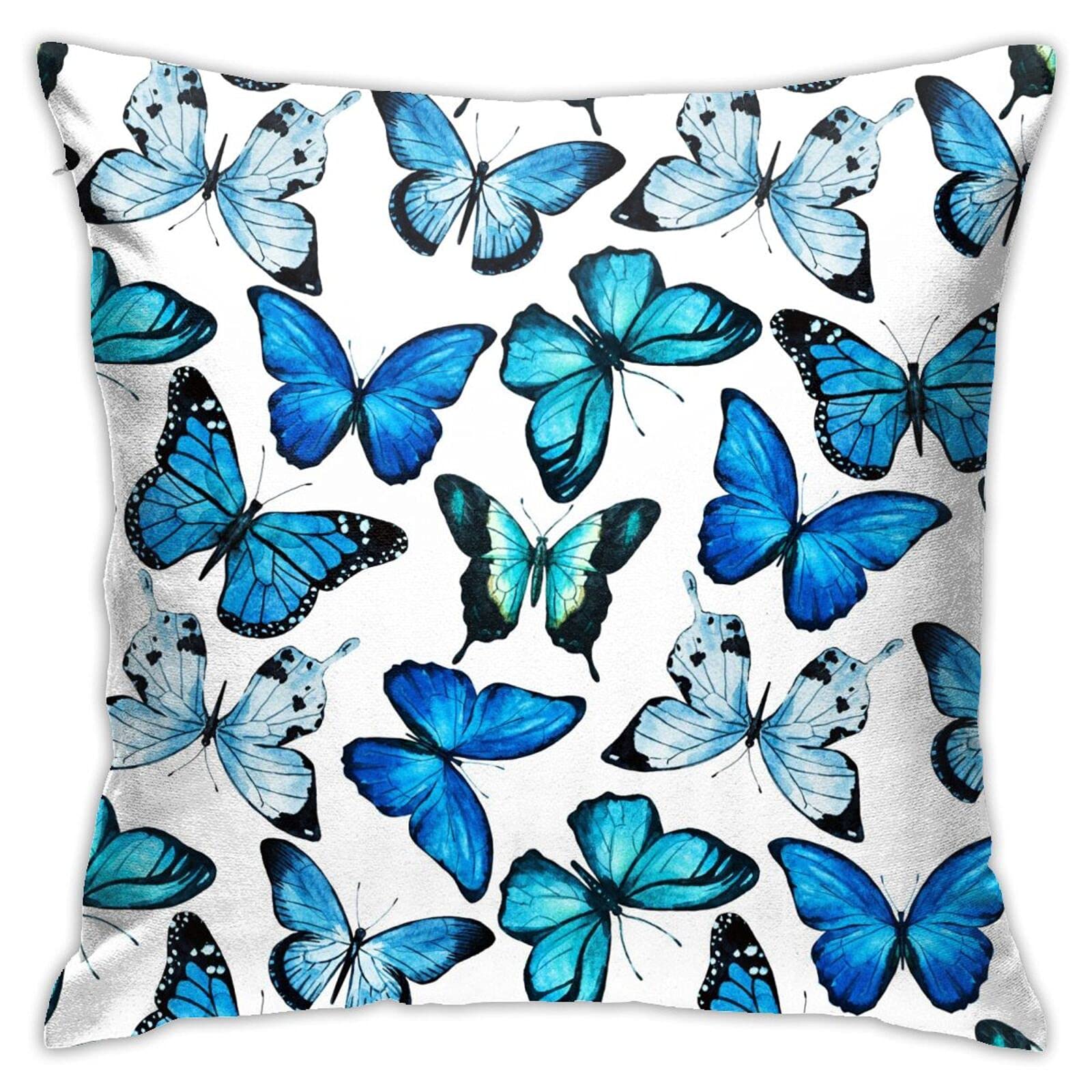 18x18 Inch Decorative Throw Pillow Covers - Christmas Square Cushion Cases for Sofa, Bedroom & Car - Butterfly Design | Perfect for Holiday Decor, Home Styling & Gift Giving