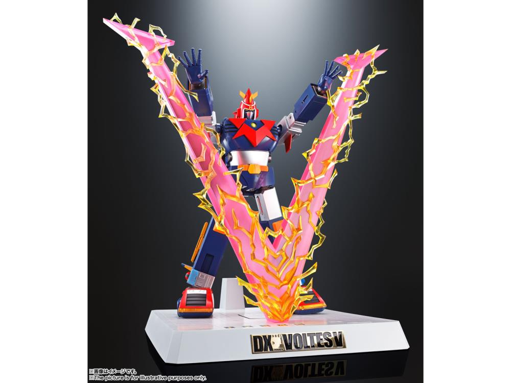 Bandai DX Soul of Chogokin Super Electromagnetic Machine Voltes V Action Figure - Premium Collectible Robot Toy for Anime Fans & Collectors - Perfect for Display, Gifts, and Anime-Themed Decor