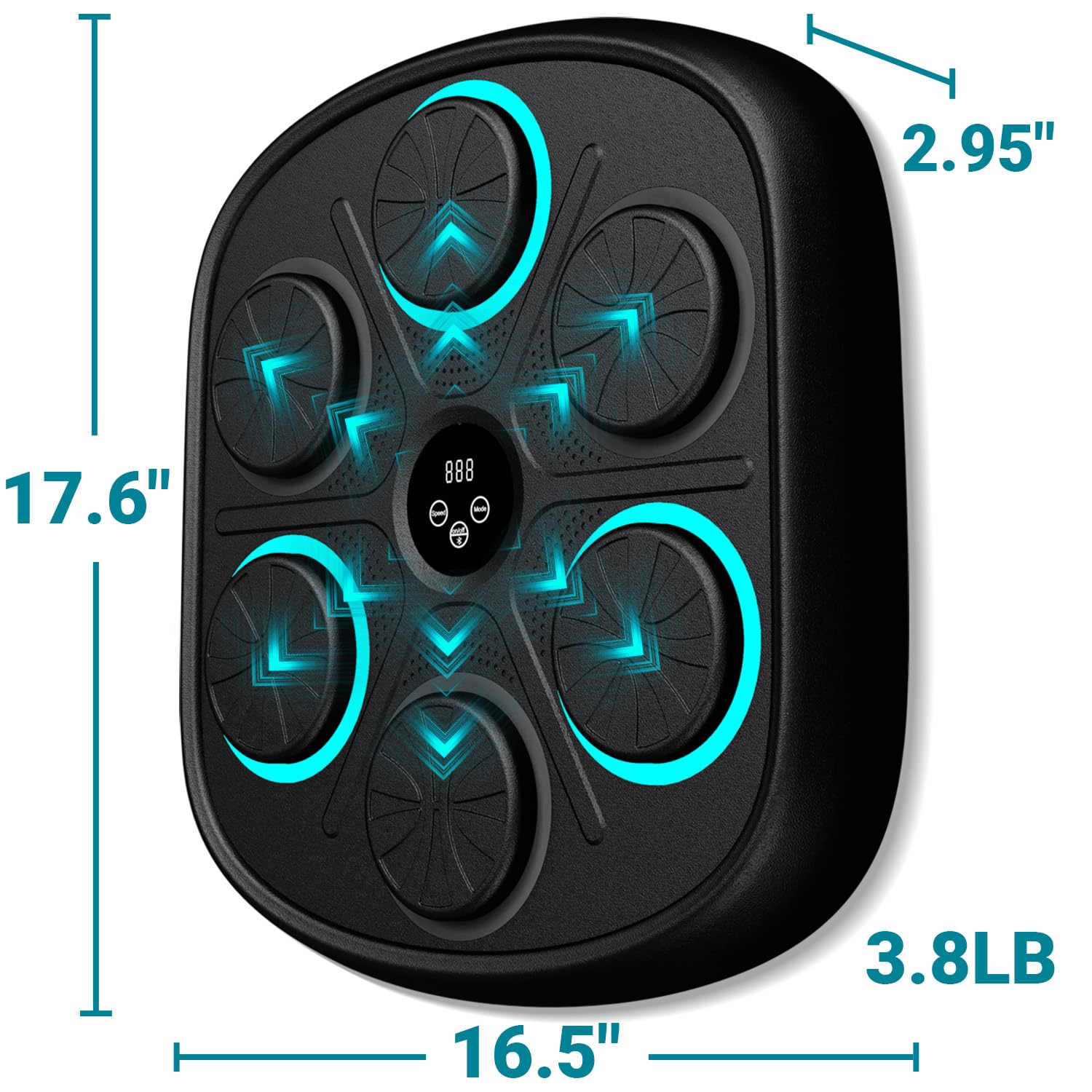 2025 Smart Music Boxing Machine - LED Electronic Wall Mounted Training Equipment for Adults & Kids | Home Gym Workout with Premium Boxing Gloves | Perfect for Indoor Fitness, Family Exercise & Stress Relief