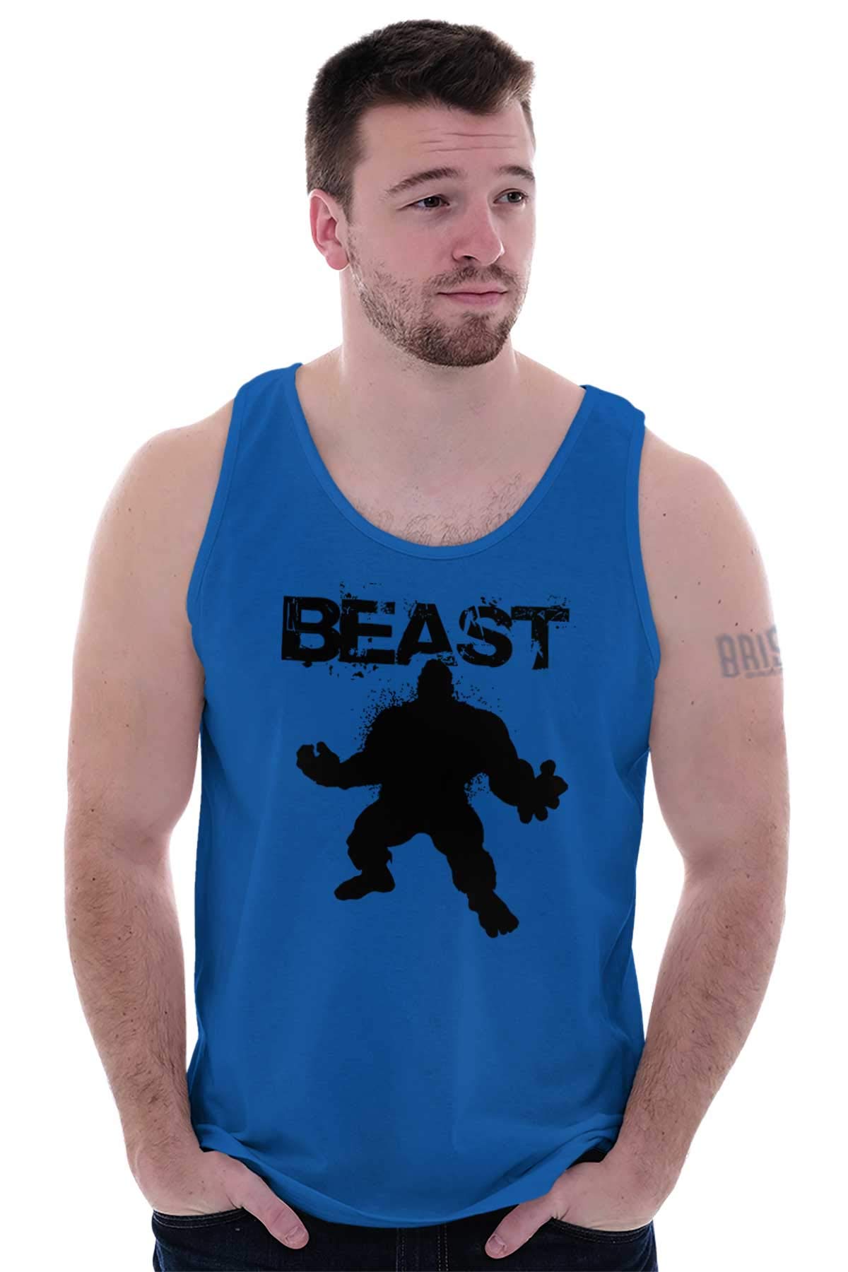 Brisco Brands Beast Gym Fitness Tank Top for Men - Sleeveless Workout Tee for Bodybuilding & Weightlifting | Perfect for Gym, Training & Casual Wear
