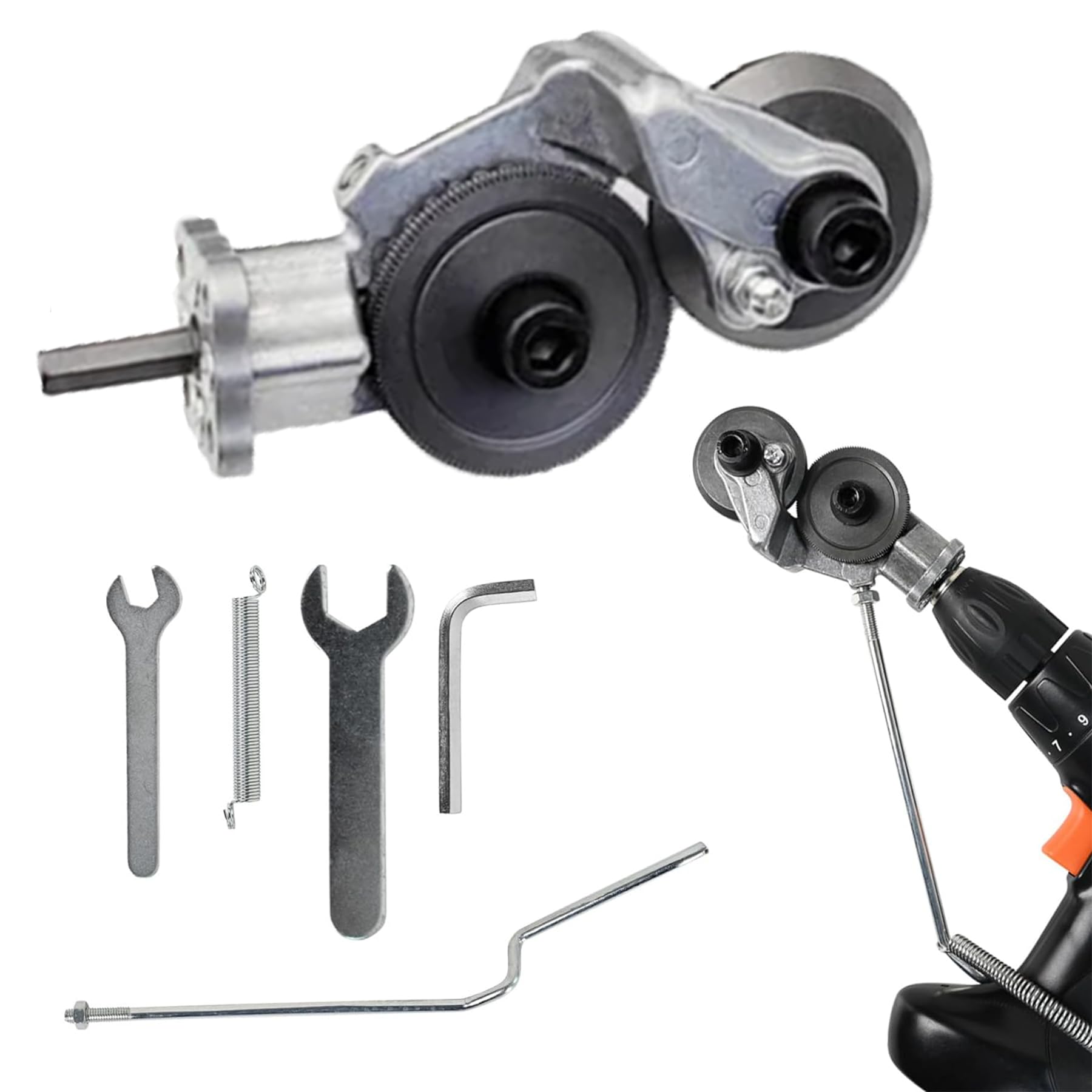 T TOVIA Electric Drill Plate Cutter - Precision Metal Shears for Cutting Iron, Steel, Copper & Aluminum Sheets (No Handle Included) - Ideal for DIY Projects, Metalworking & Home Repairs