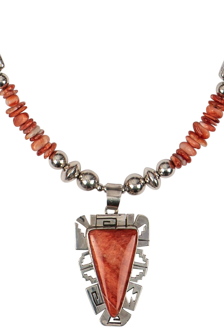 Sweet Tea Jewelry Orange Aztec Set - Handmade Boho Necklace & Earrings for Women | Perfect for Festivals, Beach Vacations & Everyday Boho Style