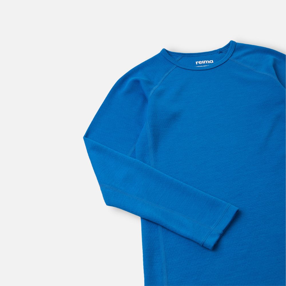 Reima Lani Kids Thermal Base Layer Set - Warm Winter Underwear for Boys & Girls, Bright Blue - Perfect for Skiing, Snowboarding & Outdoor Activities