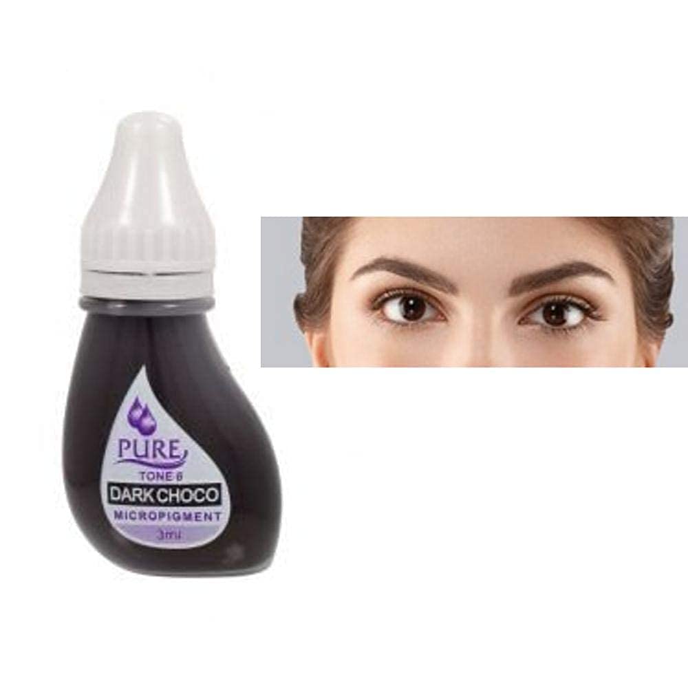 Biotouch Pure Pigment 6-Pack - Dark Chocolate Brown Eyeshadow Palette for Professional Makeup & Daily Use