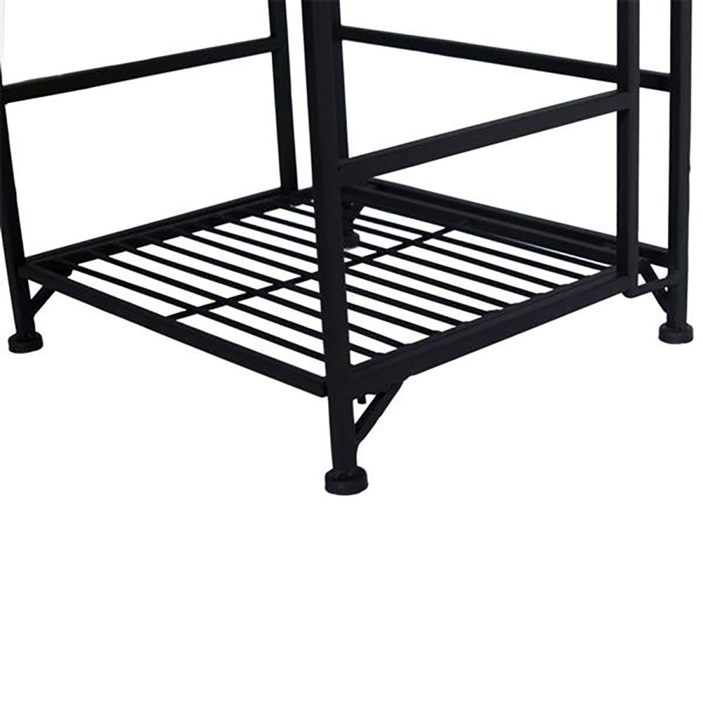 Ruby Lil 2-Tier Folding Metal Shelf - Space Saving Storage Organizer for Bathroom, Kitchen, Patio & Countertop - Black Metal Shelves for Home Organization | Perfect for Small Spaces & Clutter Control