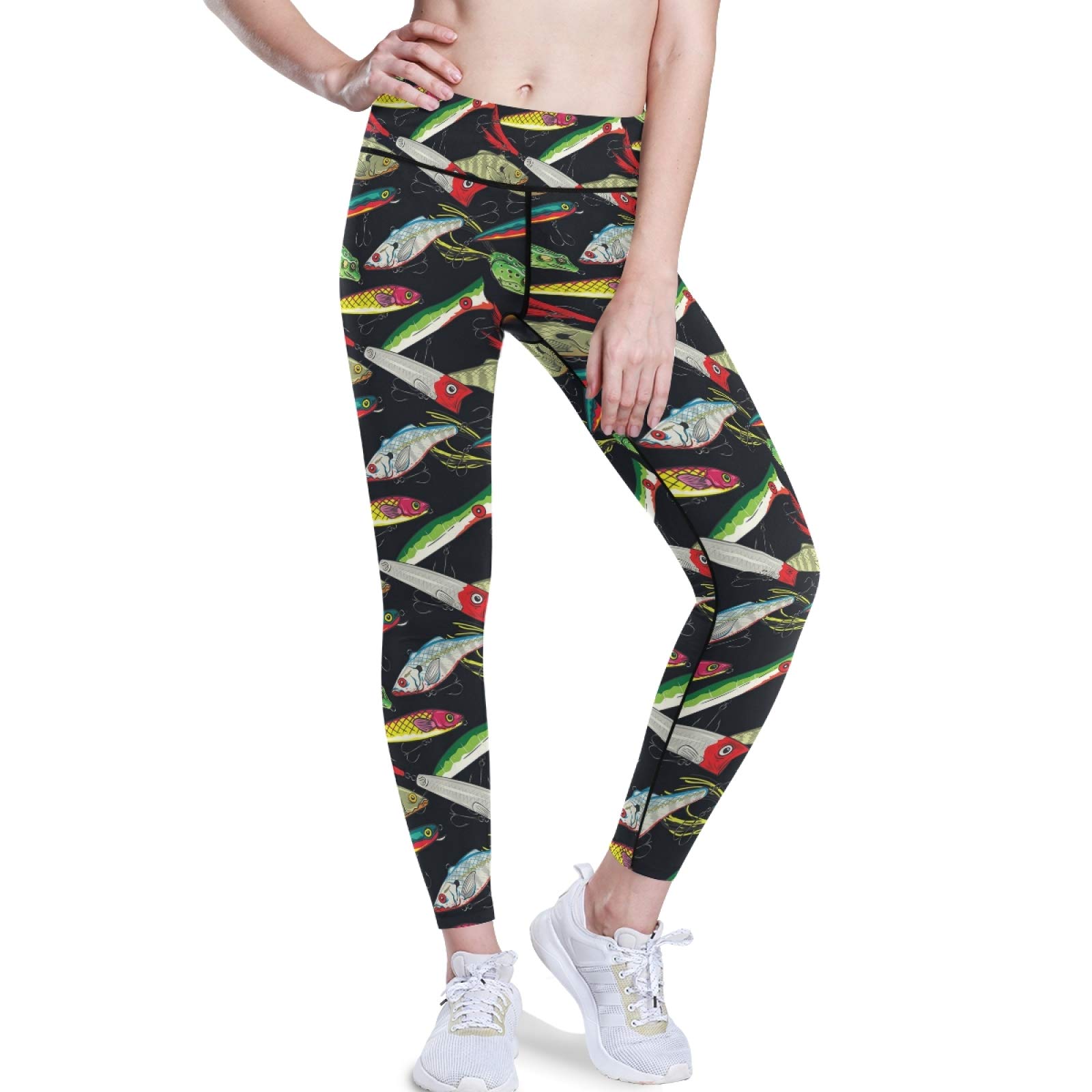 Colorful High Waist Yoga Pants - Tummy Control Workout Leggings with Pockets for Running & Fitness