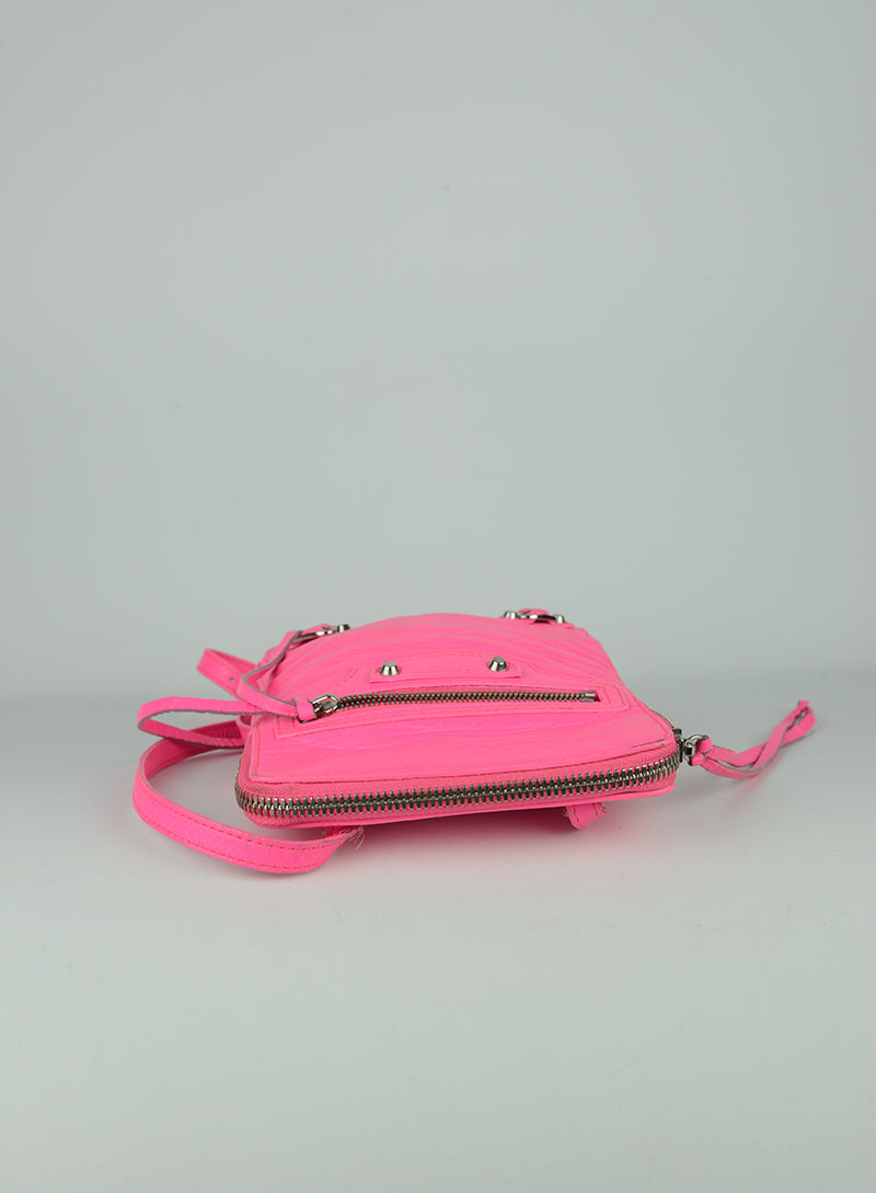Balenciaga Fuchsia Pink Leather Borsina Handbag - Luxury Designer Tote for Women, Perfect for Work, Travel & Everyday Use