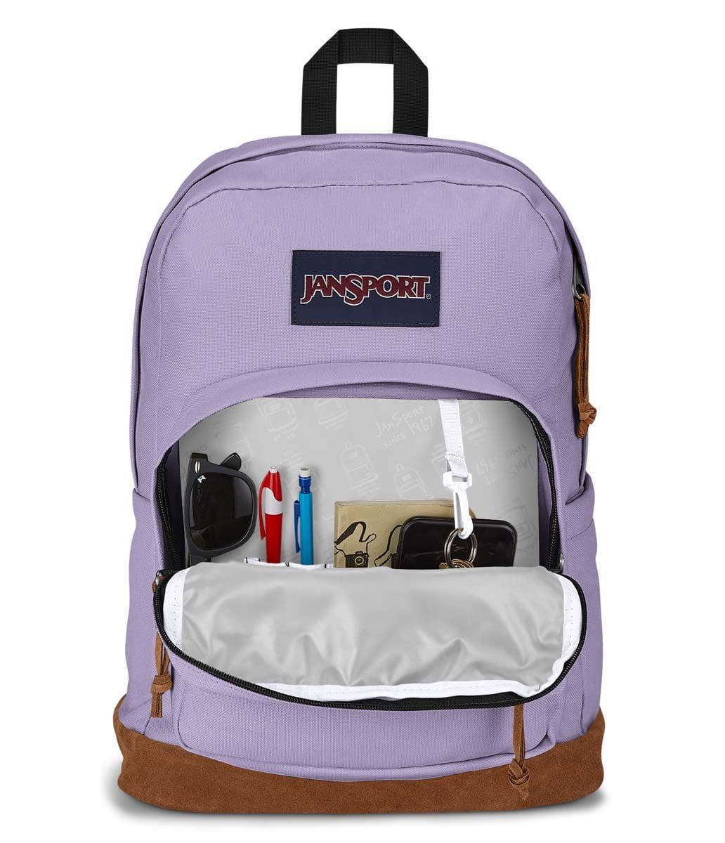 JanSport Right Pack Backpack - Lightweight School & Travel Backpack for Students & Commuters - Pastel Lilac - Perfect for College, Work & Outdoor Adventures