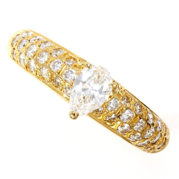 18K Yellow Gold Diamond Ring for Women - Elegant Solitaire Engagement & Wedding Band - Perfect for Proposals, Anniversaries, and Special Occasions