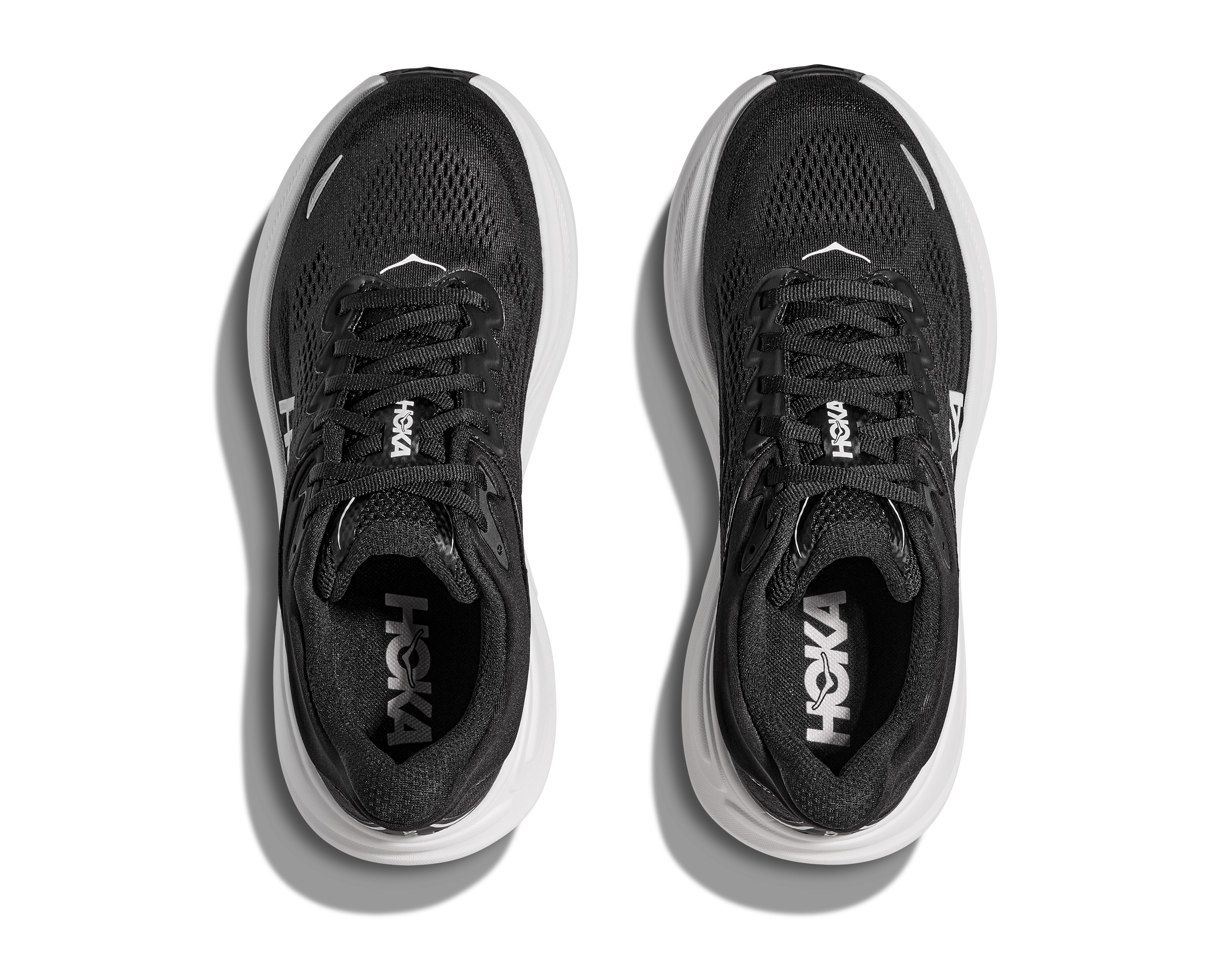 Hoka Women's Bondi 9 Running Shoes - BWHT Black/White | Cushioned Comfort for Long Distance Running & Walking | Perfect for Marathon Training, Nurses & All-Day Wear