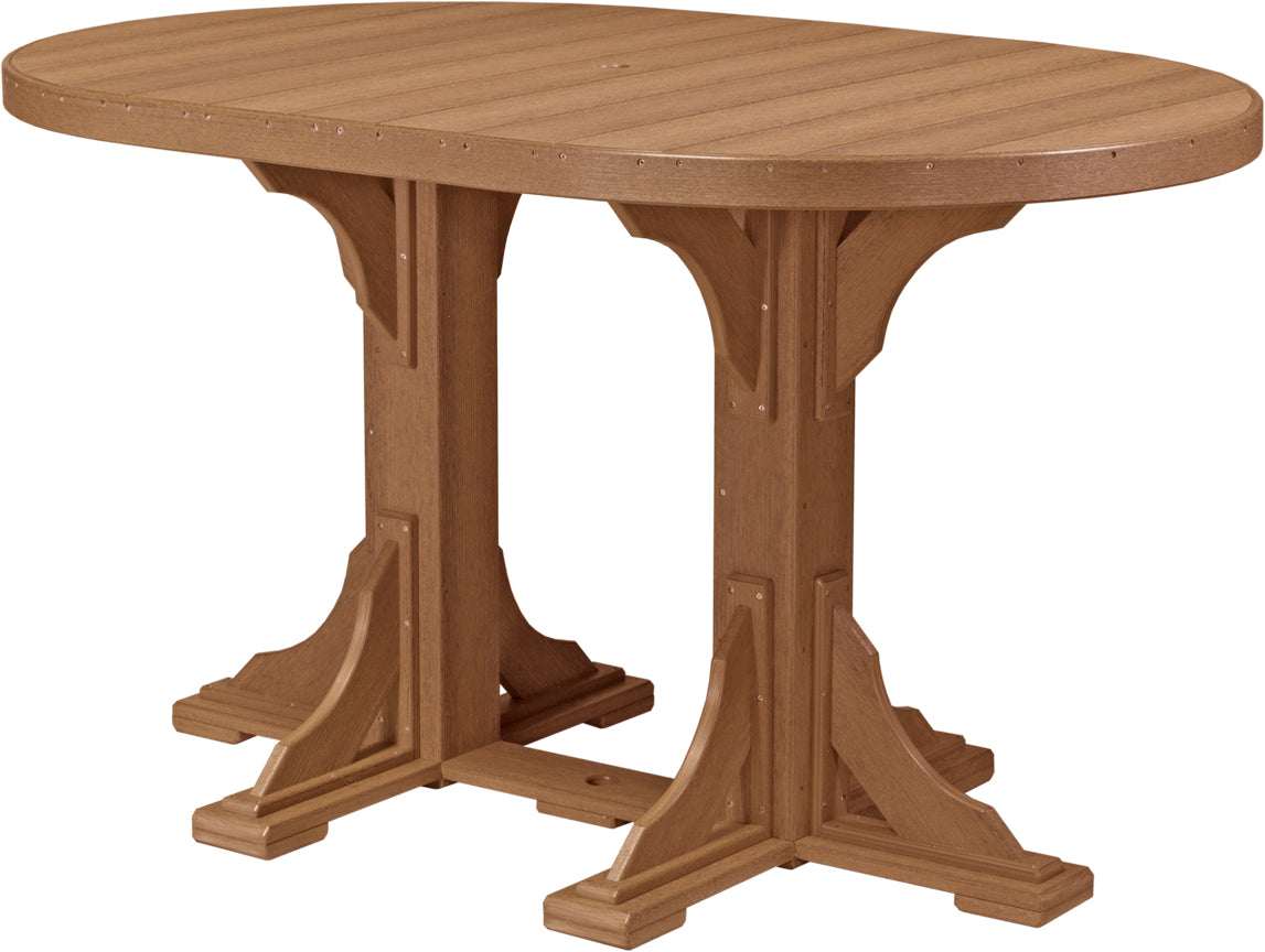 LuxCraft 4' x 6' Oval Dining Table Set for 6 - Modern Kitchen & Dining Room Furniture - Perfect for Family Gatherings, Dinner Parties & Small Spaces