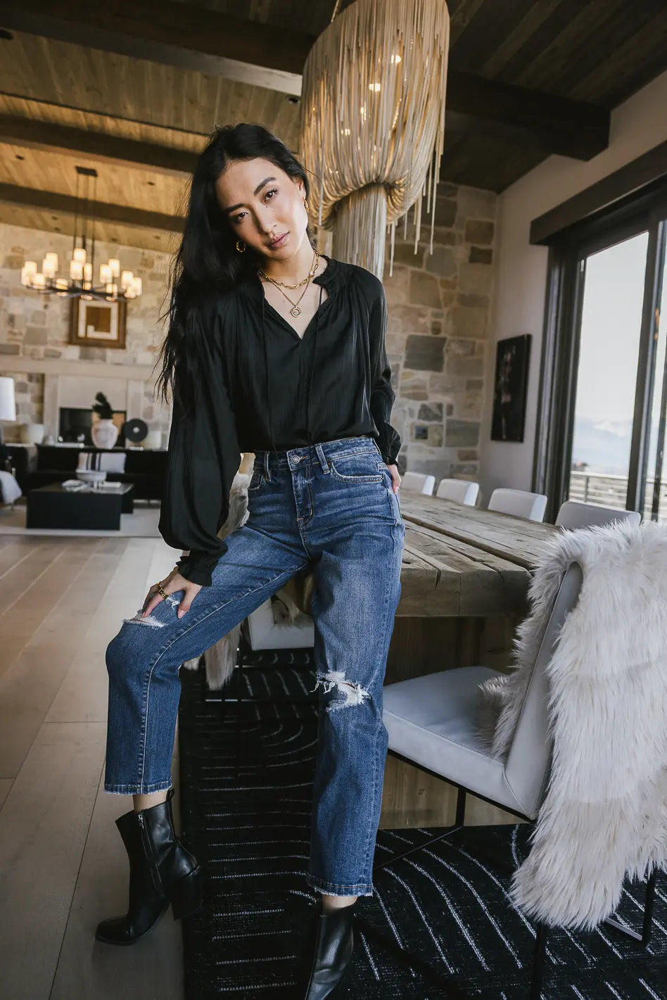 Eva Pleated Blouse for Women - Elegant Flowy Tops for Work & Casual Wear - Final Sale | Perfect for Office, Date Night & Summer Outfits