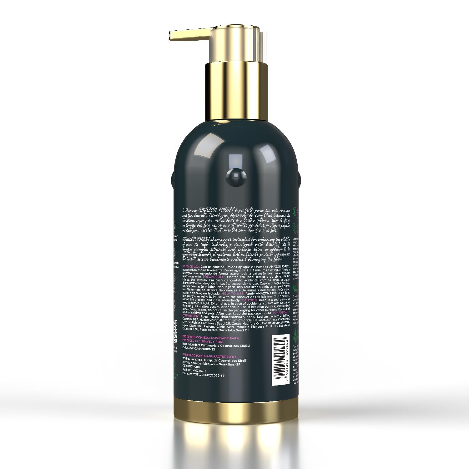 Amazon Forest Shampoo for Hydration & Shine - 250ml Hair Renewal Treatment - Best for Dry, Damaged Hair - Daily Use & Salon Results at Home