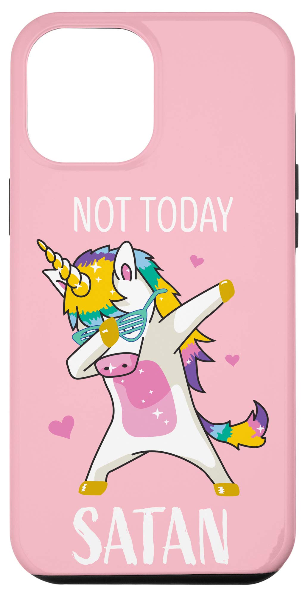 iPhone 12 Pro Max Case - Funny 'Not Today Satan' Design - Cute Protective Cover for Teens & Kids - Perfect Gift for Girls - Ideal for School, Travel & Everyday Use