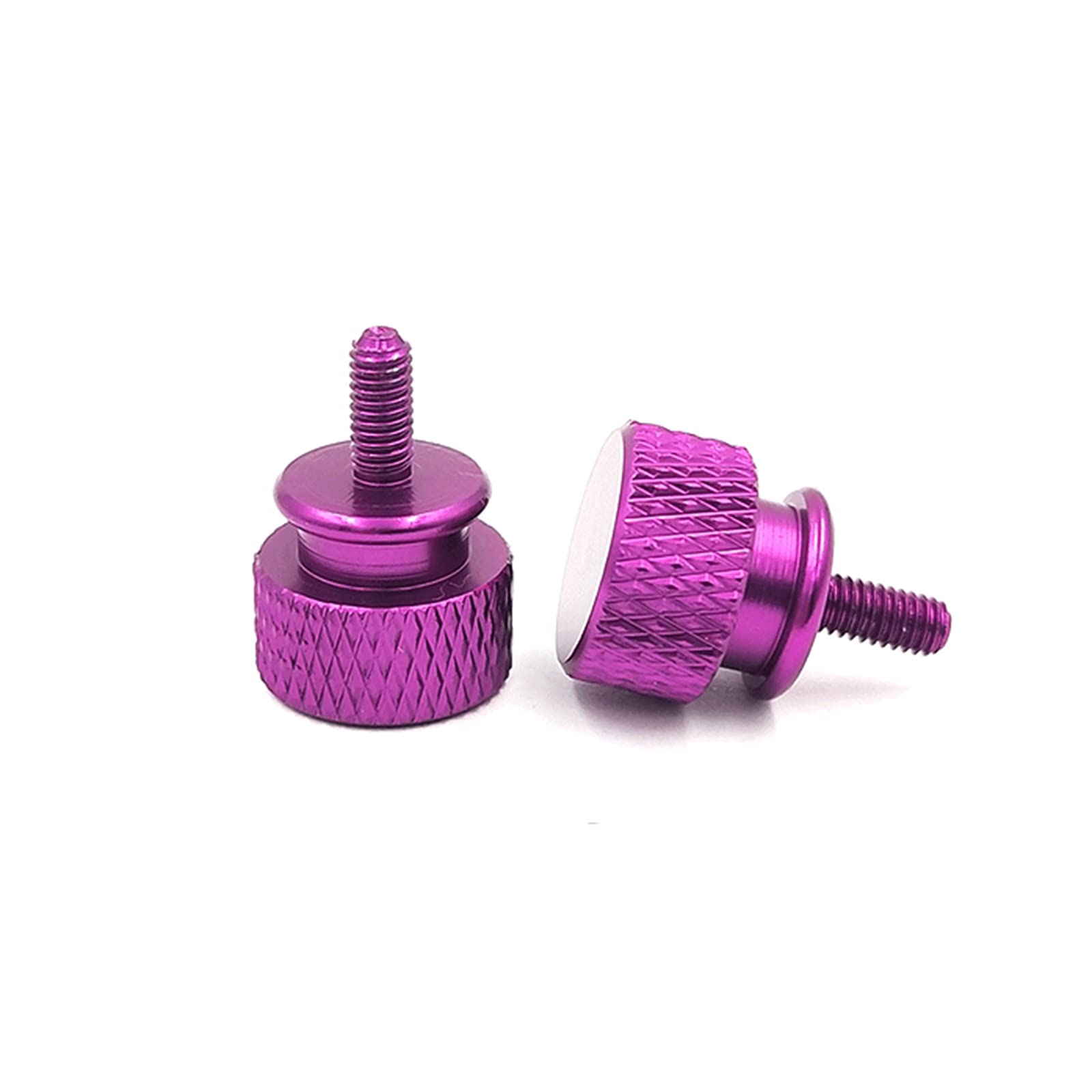 5pcs M5 Purple Aluminum Alloy Thumb Screws for Computer Case - M5x8 Size, Easy Grip Hand Screws for PC Build & Hardware Assembly