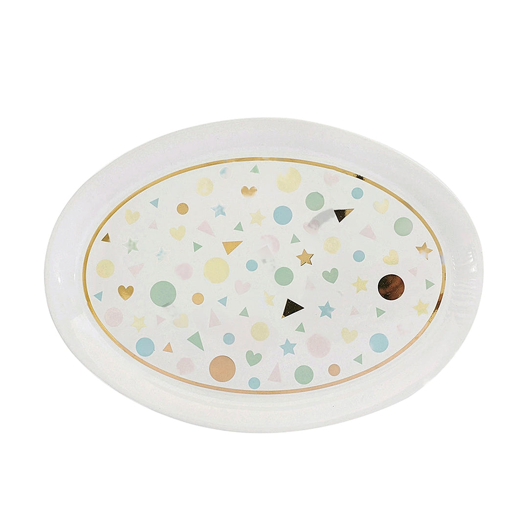 Ms Etoile Ceramic Oval Plate - Elegant Dinnerware Set for Home Dining & Entertaining | Durable Porcelain Serving Platter for Parties, Weddings & Special Occasions