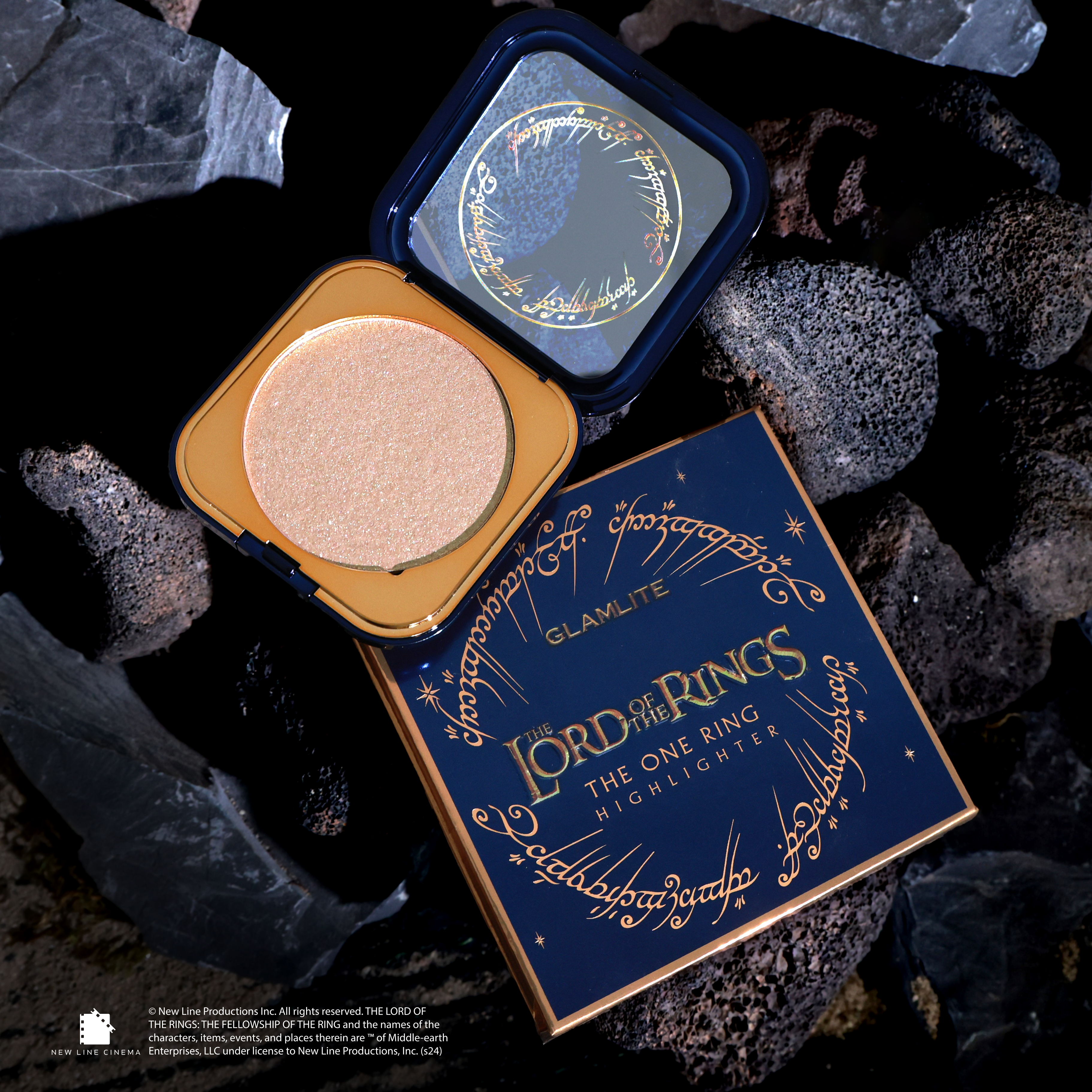 The One Ring Highlighter by Glamlite - Lord of the Rings Inspired Makeup for Fantasy & Cosplay Looks | Perfect for Halloween, Themed Parties & LOTR Fans