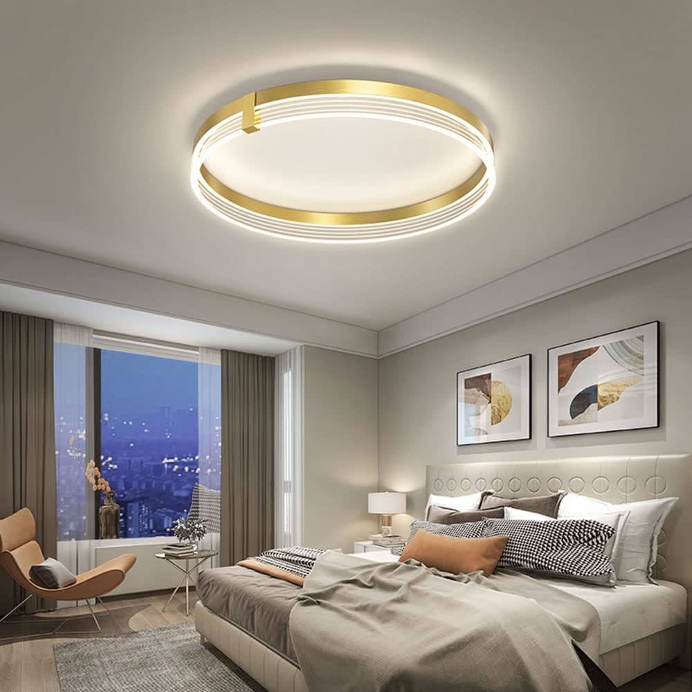 Luxury Flush Mount Ceiling Light - Modern LED Close-to-Ceiling Fixture with Remote Control, Dimmable 3000K-6500K for Living Room, Kitchen, Bedroom | Perfect for Home Lighting & Interior Decor