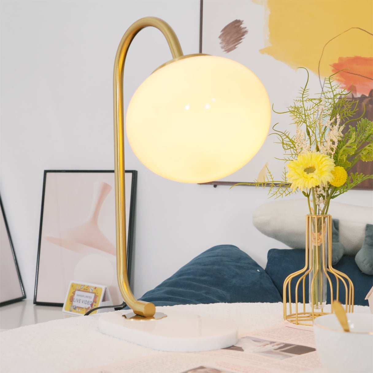 Cozy Marshmallow Table Lamp - Soft Glow Bedside Light for Kids & Nursery - Perfect for Bedrooms, Dorms, and Relaxing Nighttime Ambience