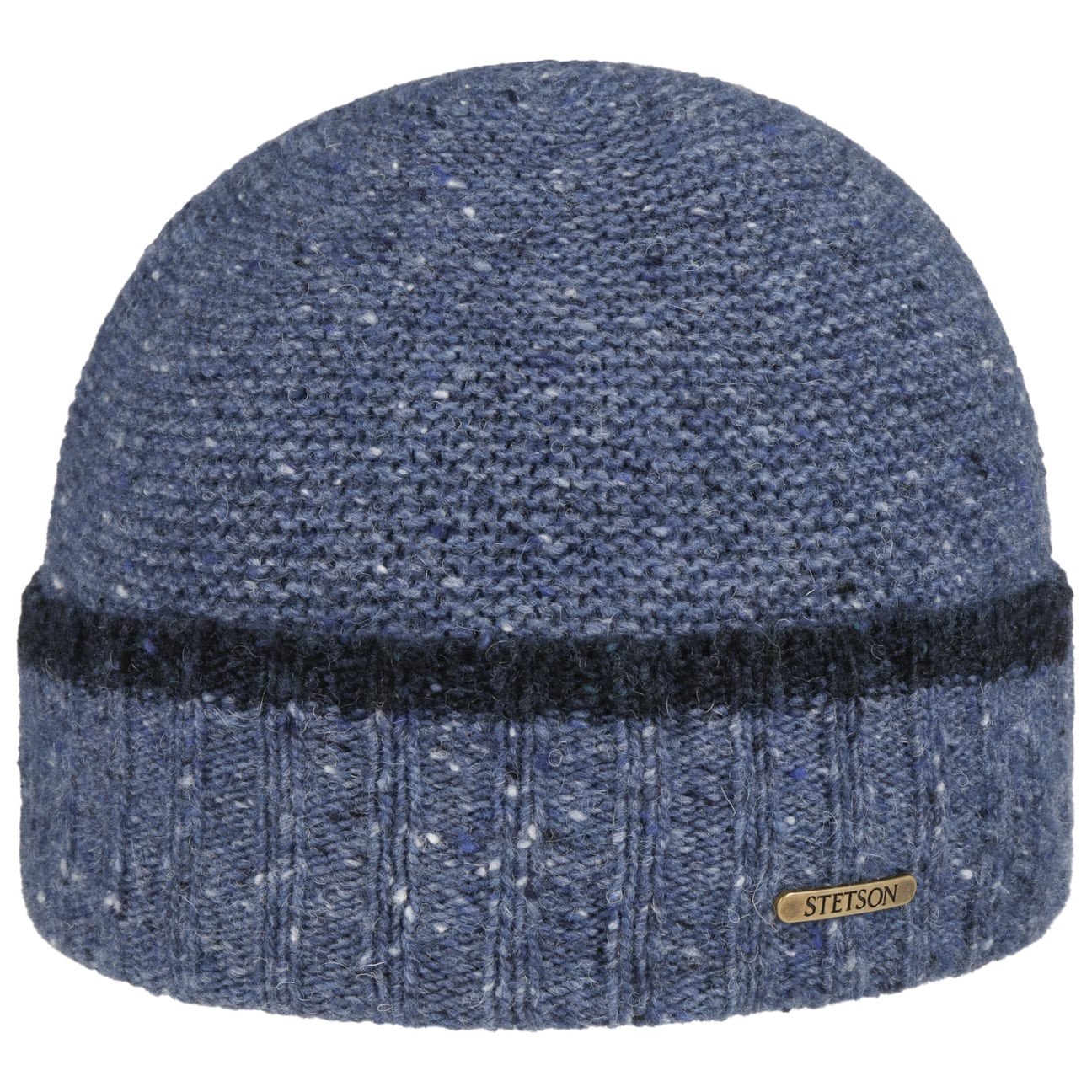 Stetson Donegal Wool Beanie with Fold-Up Cuff - Warm Winter Hat for Men & Women | Perfect for Skiing, Hiking & Outdoor Activities