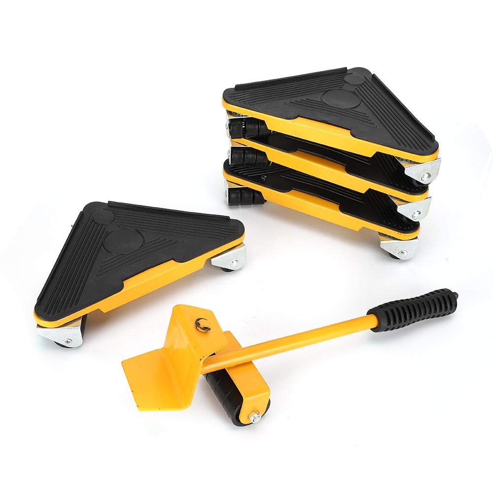 5PCS Heavy Duty Furniture Mover Tool Set - Wheeled Roller & Transport Lifter for Moving Couches, Beds, Appliances - Home & Office Moving Essentials