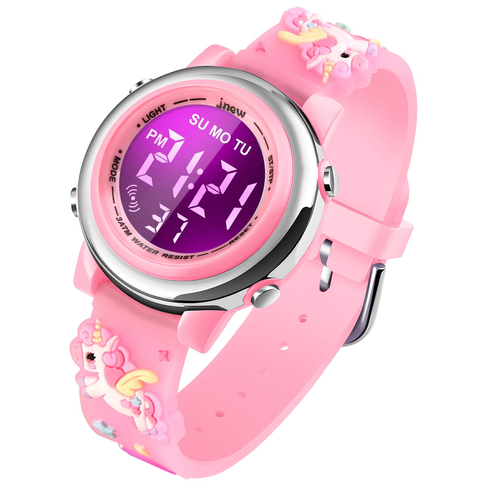 Cofuo Kids Digital Watch 3-12, 3D Cartoon Waterproof LED Watch with Alarm & Stopwatch for Outdoor Sports & Gifts