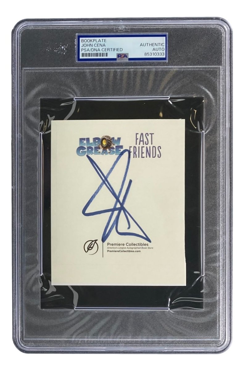 Authentic John Cena Signed WWE Bookplate with PSA Certification - Perfect for Wrestling Fans & Collectors | Display in Home, Office, or Man Cave