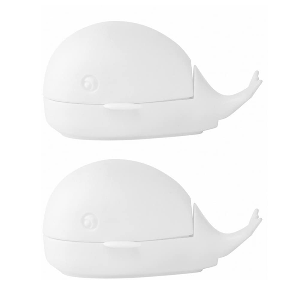 DOITOOL 2-Pack Whale Shaped Laundry & Shoe Cleaning Brush Set - Heavy Duty Scrub Brush for Shoes, Clothes & Household Cleaning - Perfect for Stain Removal & Deep Cleaning (White)