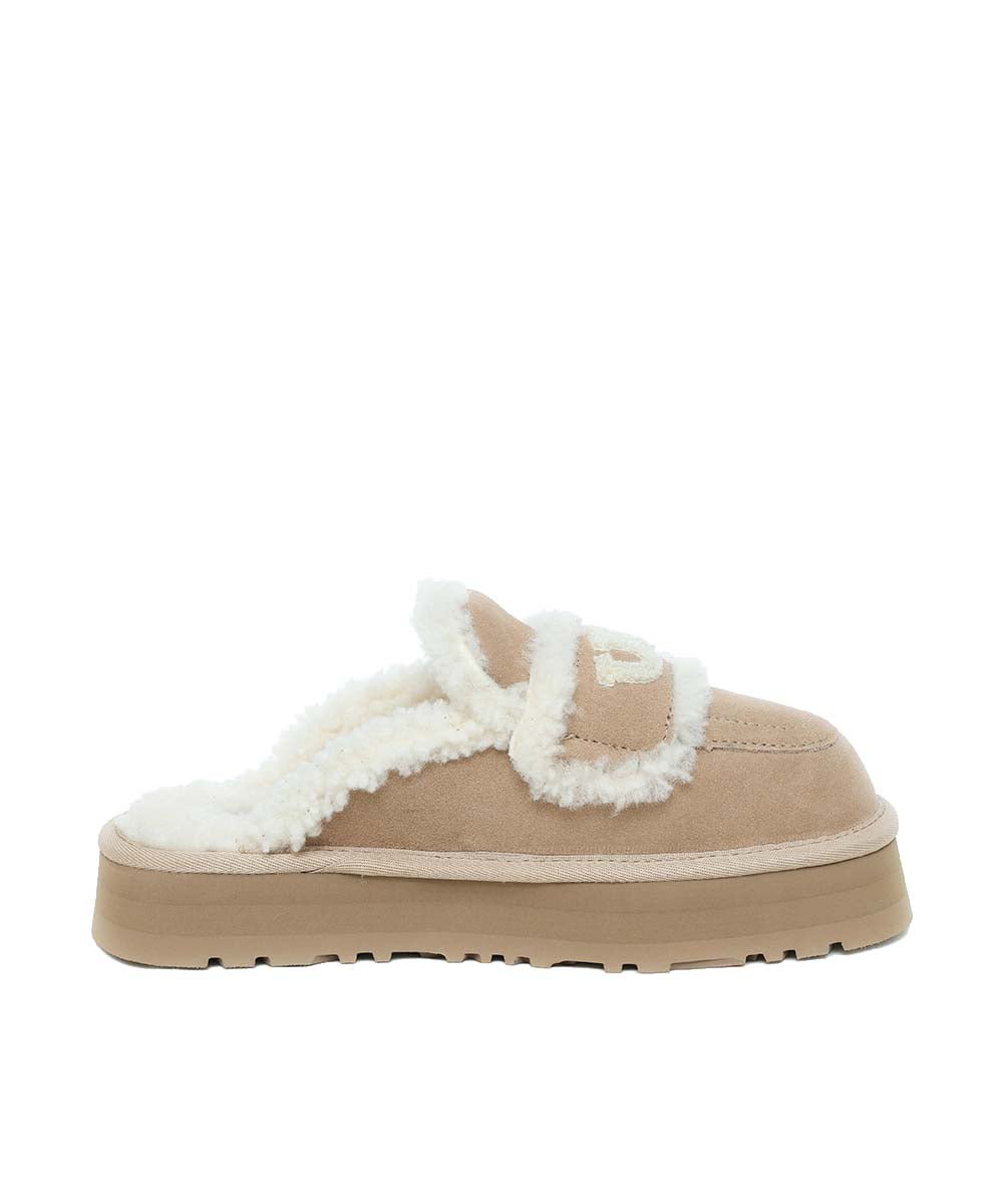 Women's UGG Violet Platform Slippers - Cozy Fuzzy House Shoes with Thick Sole for Indoor/Outdoor Wear - Perfect for Winter, Lounging & Errands