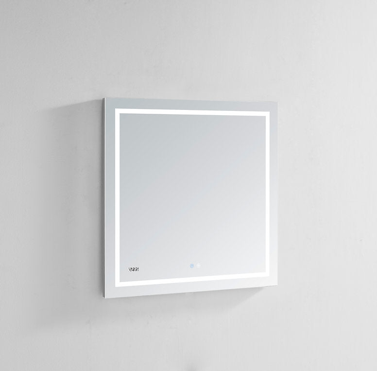 Aquadom Daytona 36x30 Inch LED Lighted Bathroom Mirror - Modern Vanity Mirror with Adjustable Brightness for Makeup, Shaving & Home Decor
