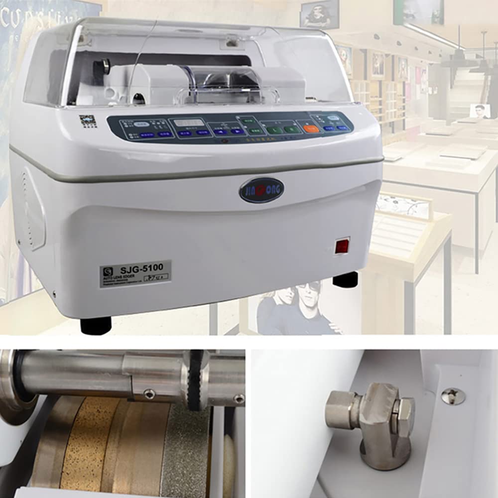 Auto Lens Edger Grinder Cutter - Professional Glass Polishing & Beveling Machine for CR39 & Eyeglasses | Optical Shop & Optometry Equipment (Model 5100) | Perfect for Eyewear Manufacturing & Lens Repair