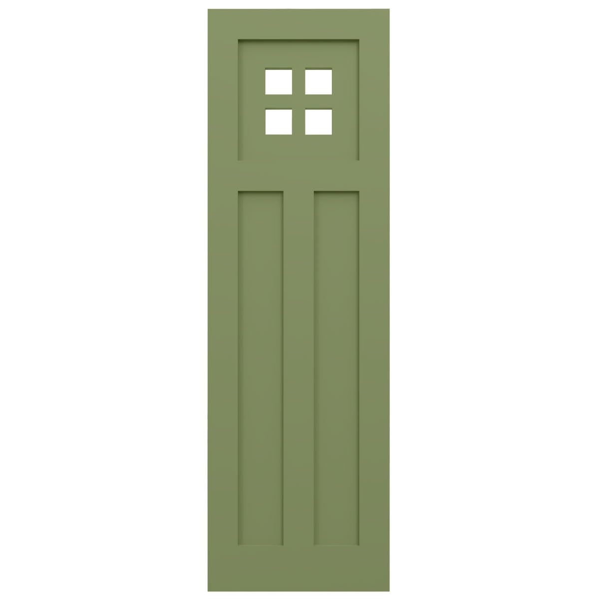 Ekena Millwork TFP001ST12X025MG True Fit PVC San Antonio Mission Style Fixed Mount Shutters - 12