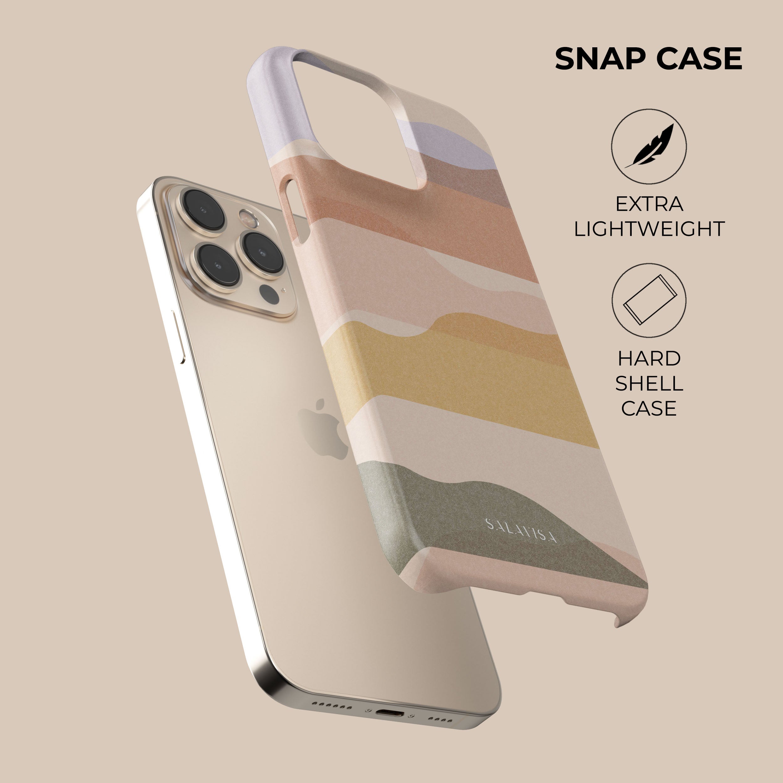 Cloudy Layers Shockproof Phone Case for iPhone 15/14/13 - Slim Protective Cover with Matte Finish | Perfect for Outdoor Adventures & Daily Use