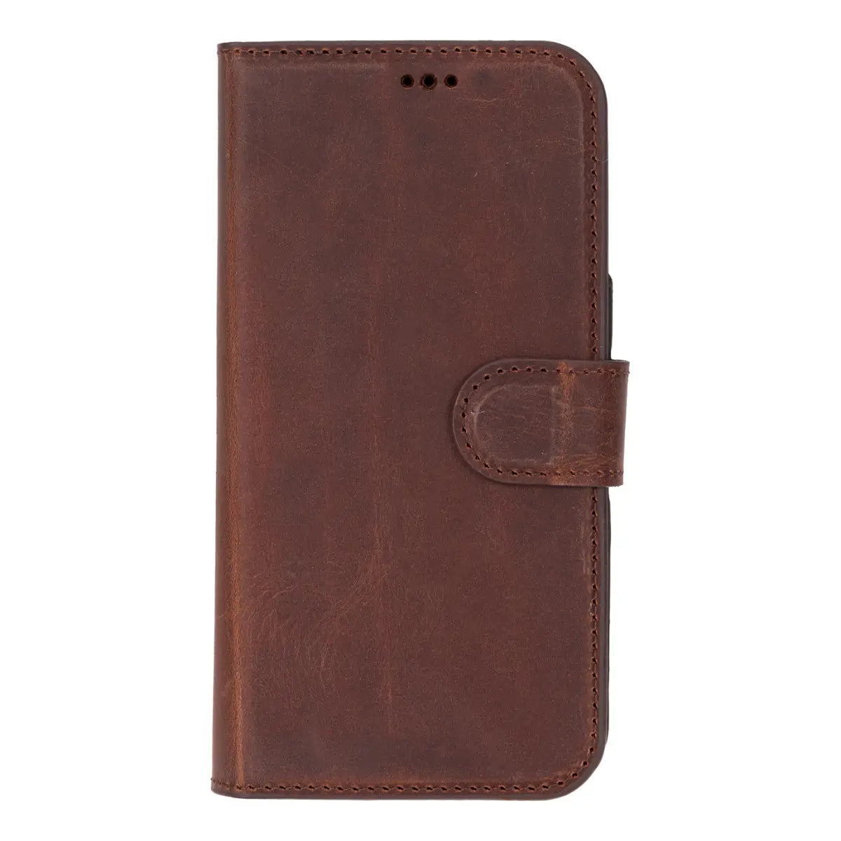 Vintage Brown Leather Wallet Case for iPhone 16 Pro - Slim Protective Phone Cover with Card Slots | Perfect for Everyday Use, Travel & Business