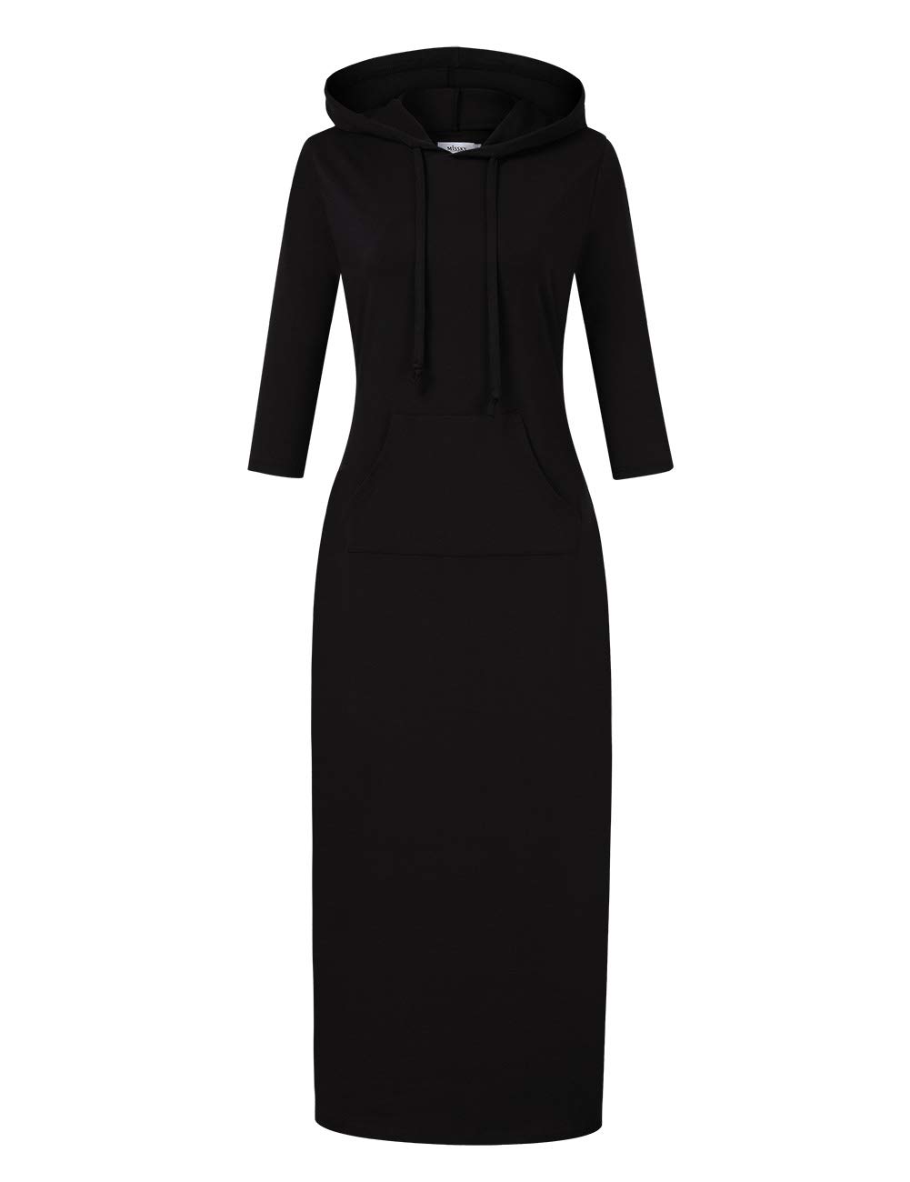 Women's Casual Pocket Slim Pullover Maxi Hoodie Dress - Long Sleeve Oversized Sweater Dress for Lounge, Streetwear & Fall Fashion