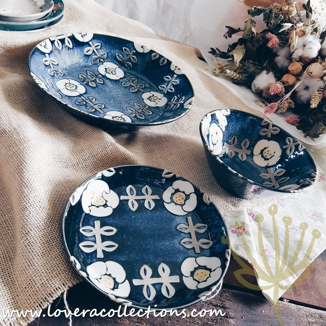 Aito Japan Nordic Floral Dinnerware Set - 60% Off Sale - Elegant Plates, Bowls & Cups for Home Dining, Wedding Registry & Gift Giving