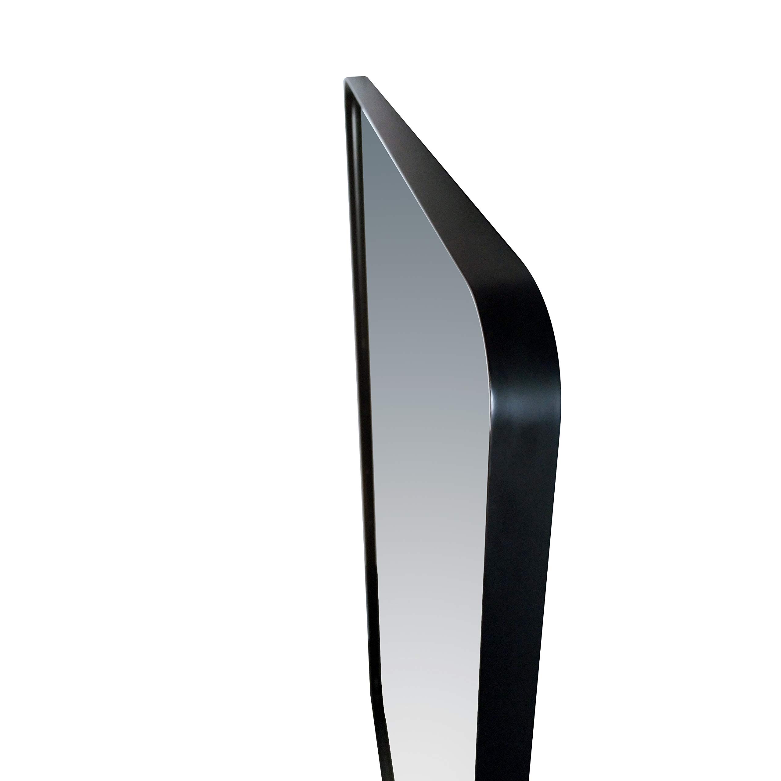 Premium Talos Mirror - 80 x 60 cm Matte Black Aluminum Frame Wall Mirror - Modern Home Decor for Living Room, Bedroom, Entryway & Bathroom