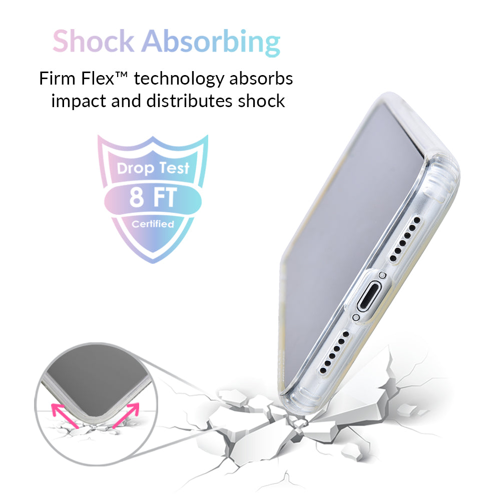 Shockproof Silver Reflective Mirror iPhone Case - Protective Phone Cover for iPhone 14/13/12/11 Pro Max - Stylish & Durable for Night Running, Cycling & Outdoor Activities