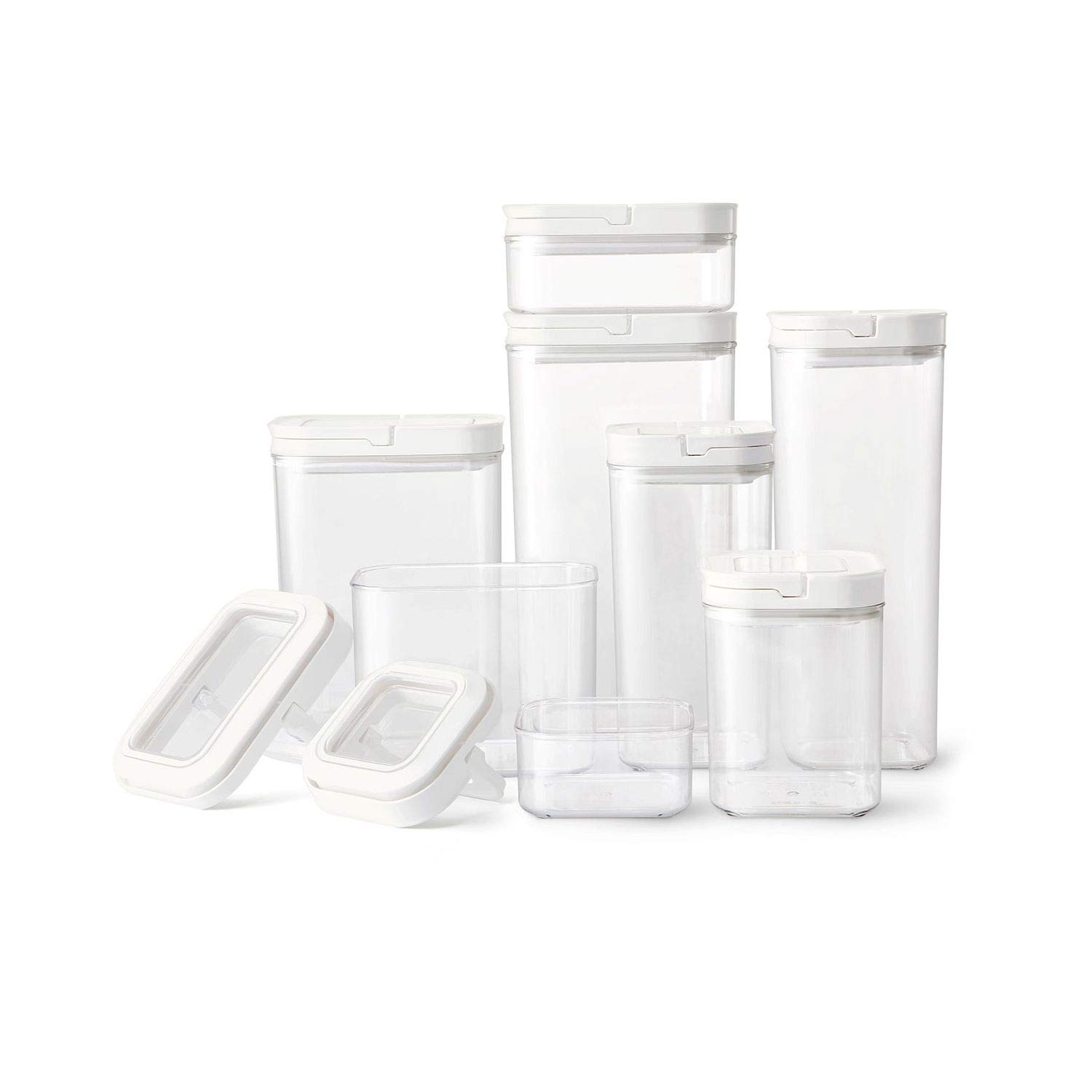 Fliplock Storage Containers - Airtight Food Storage Bins for Kitchen Pantry Organization | Perfect for Dry Goods, Cereal, Flour & Snacks