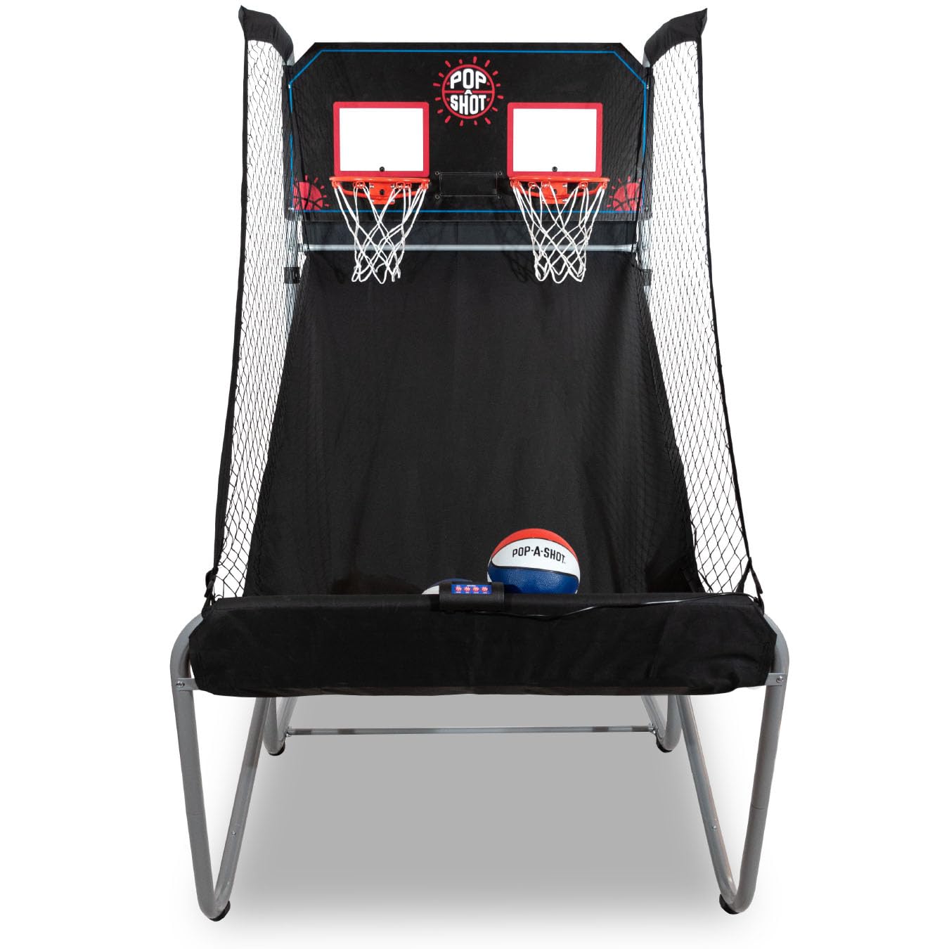 Pop-A-Shot Home Dual Shot Arcade Basketball Game - Sensor Scoring Hoop with 16 Game Modes & 7 Balls | Foldable Design for Easy Storage | Perfect for Family Fun, Kids Parties & Indoor Sports Entertainment