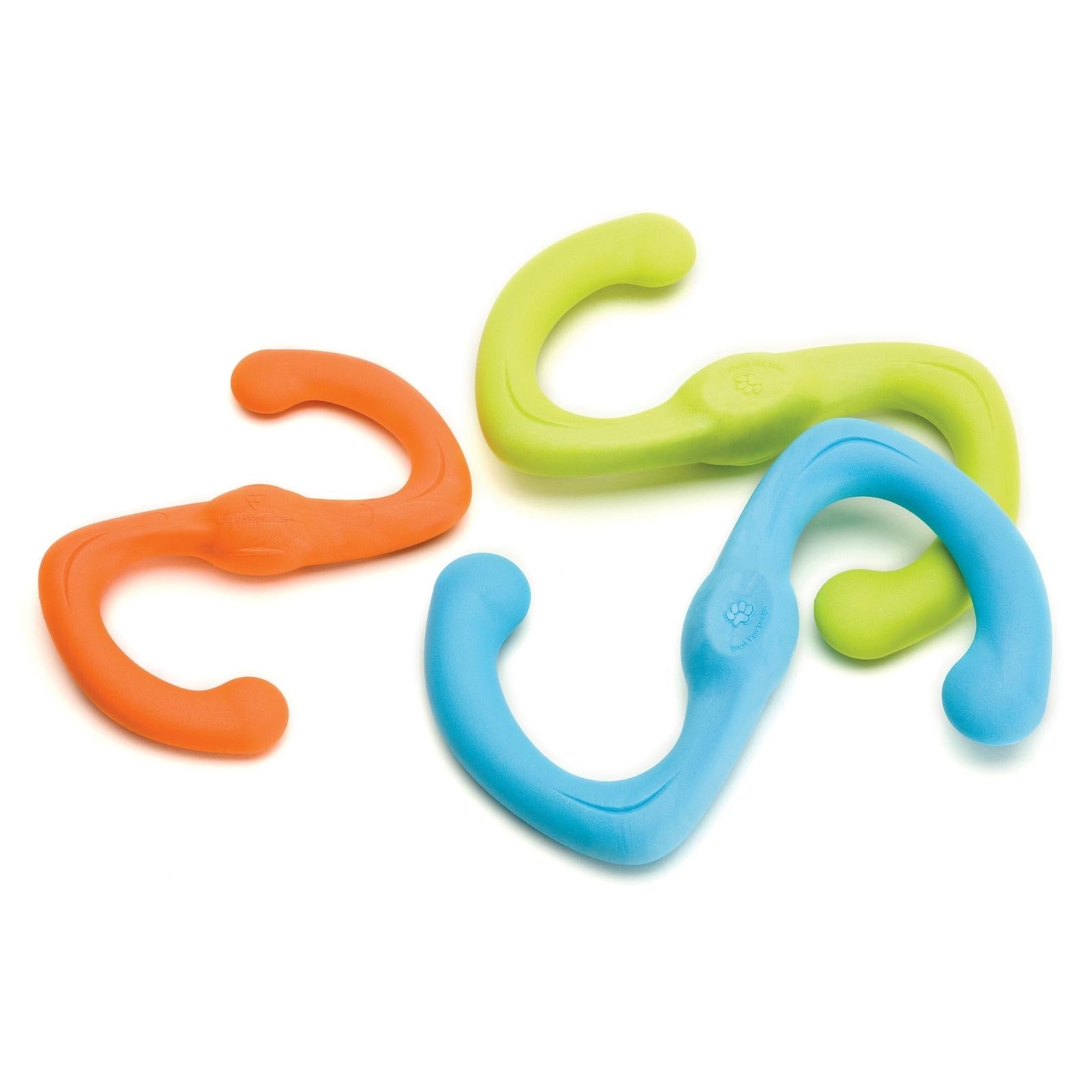 West Paw® Orange BUMI Dog Toy - Durable Chew Toy for Aggressive Chewers, Interactive Fetch & Tug-of-War Game - Perfect for Indoor & Outdoor Playtime