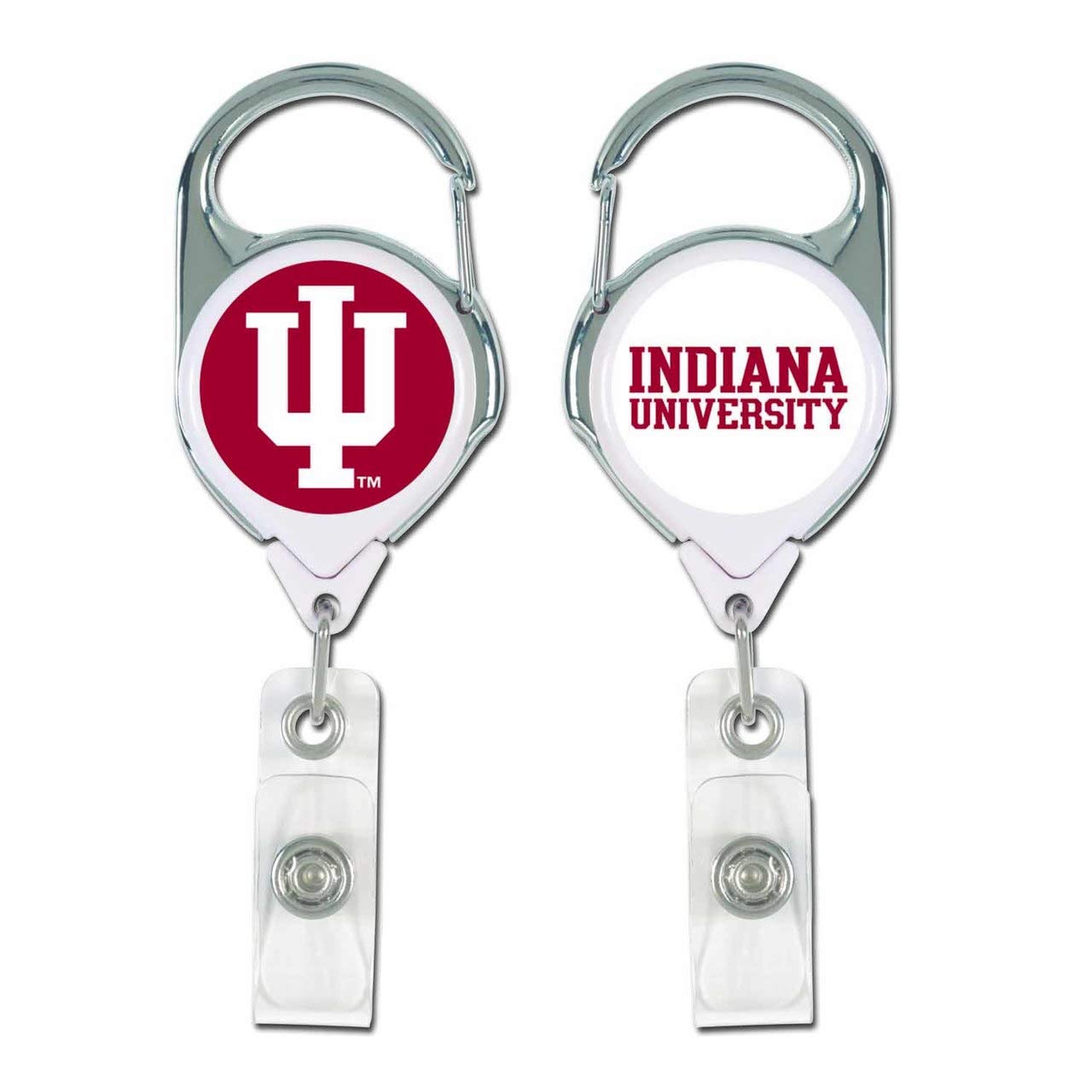 WinCraft NCAA Men's Premium Retractable Badge Holder - Durable ID Card Reel with Clip for Work, School & Events - Officially Licensed College Sports Accessory