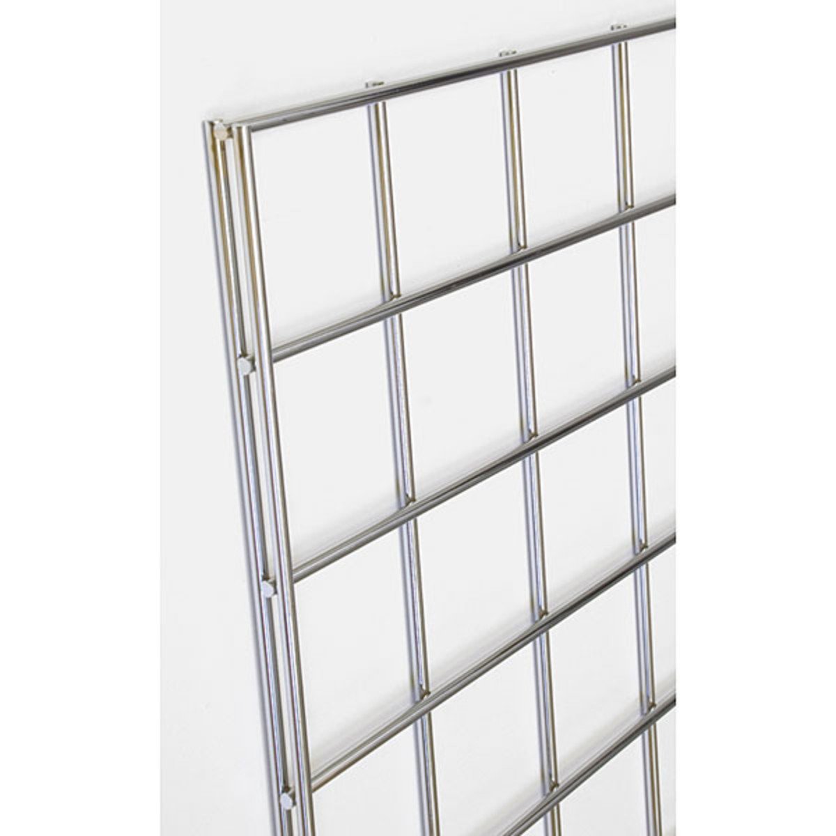 2' x 6' Chrome Gridwall Panel - Heavy Duty Retail Display for Clothing, Jewelry & Accessories - Perfect for Boutiques, Trade Shows & Store Fixtures