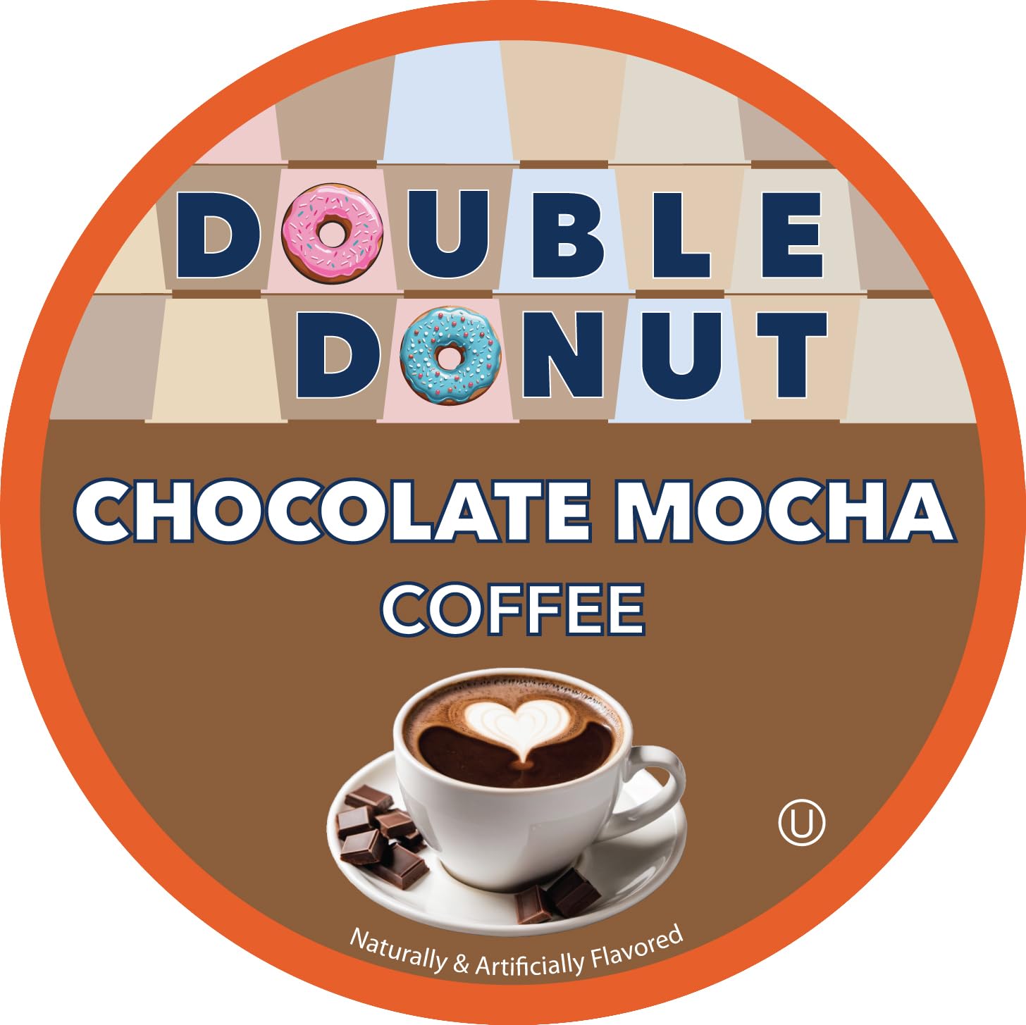 Double Donut Chocolate Mocha Coffee Pods for Keurig K-Cup Brewers - 24 Count Rich & Creamy Single Serve Coffee Pods - Perfect for Chocolate Lovers & Morning Brews at Home or Office