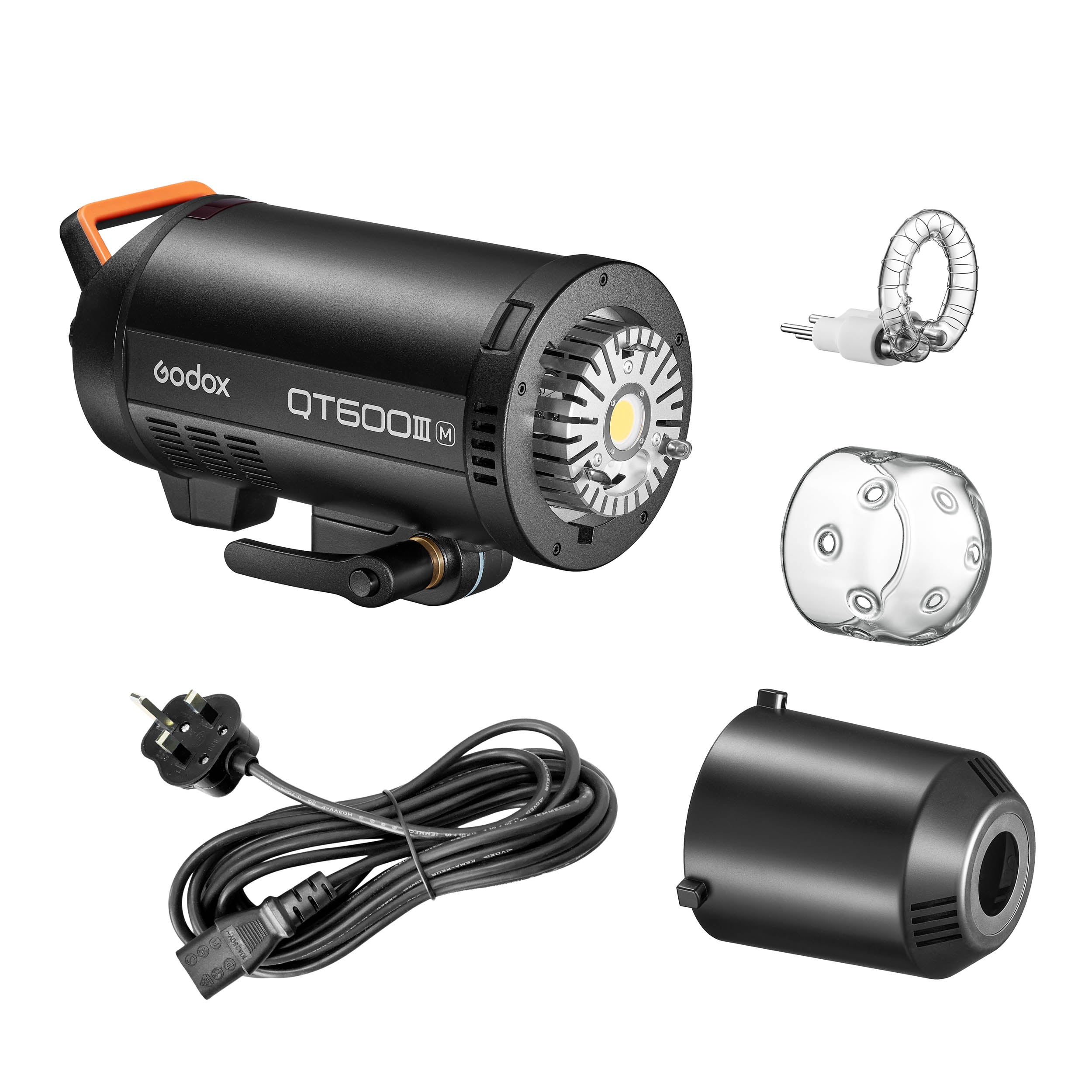 QT600III 600W High Speed Studio Flash Head with LED Modeling Lamp - Professional Photography Lighting for Portraits, Product Shoots & Studio Sessions
